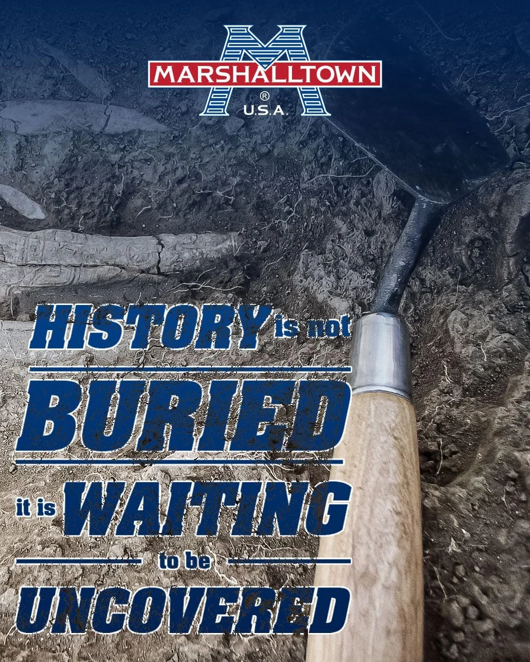 Kielnia archeologiczna Marshalltown, sztywna kielnia szpiczasta z pokrowcem skórzanym, z drewnianą rączką, kielnia wykonana z