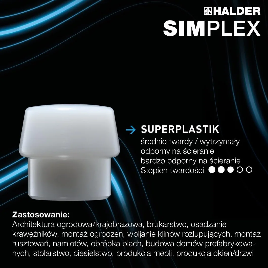 HALDER - Dreamteam 3117s003 młotek udarowy, TPE-soft/Superplastik i młotek udarowy Secural