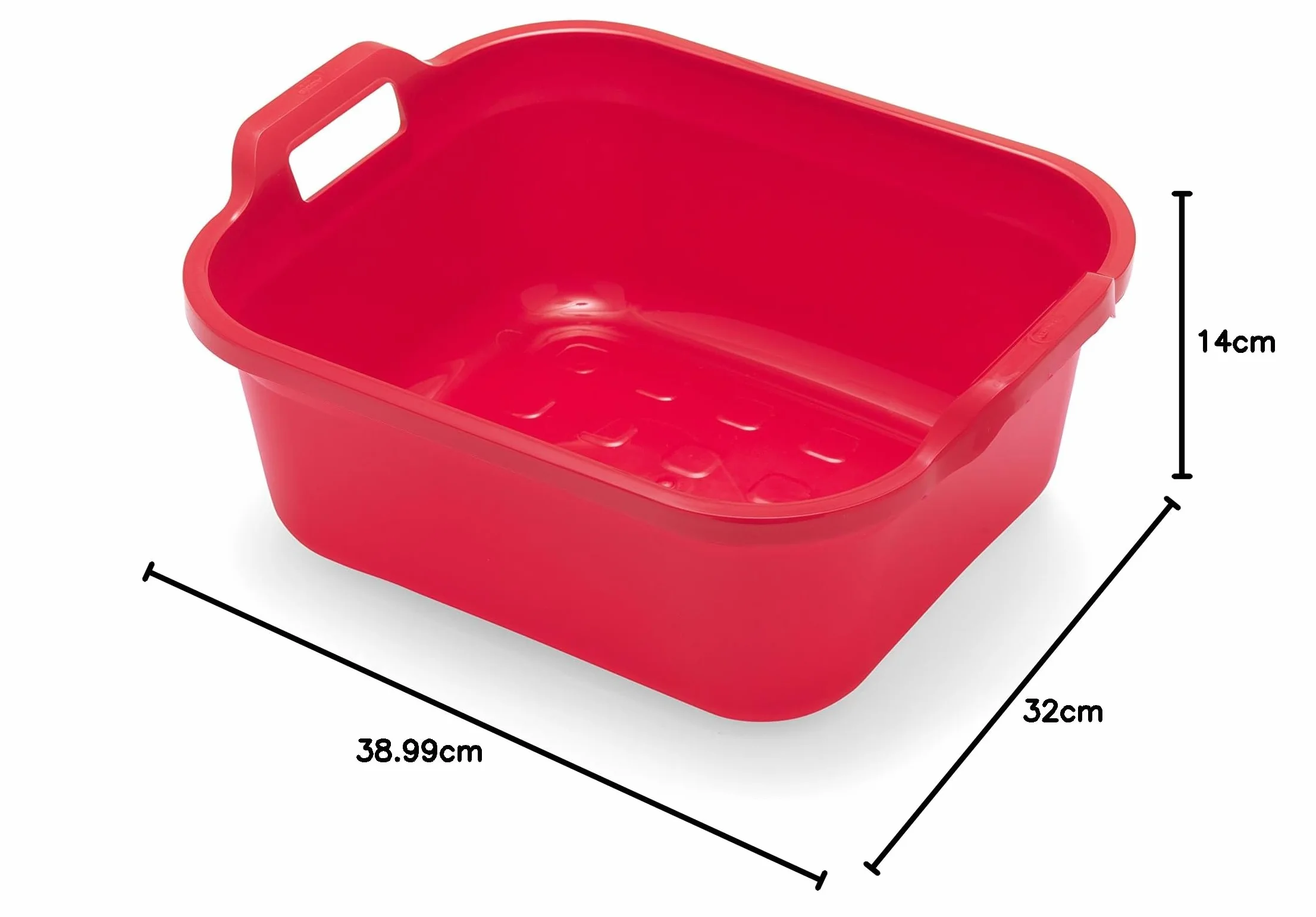 Addis miska do mycia 10 l czerwona 39 x 32 x 14 cm
