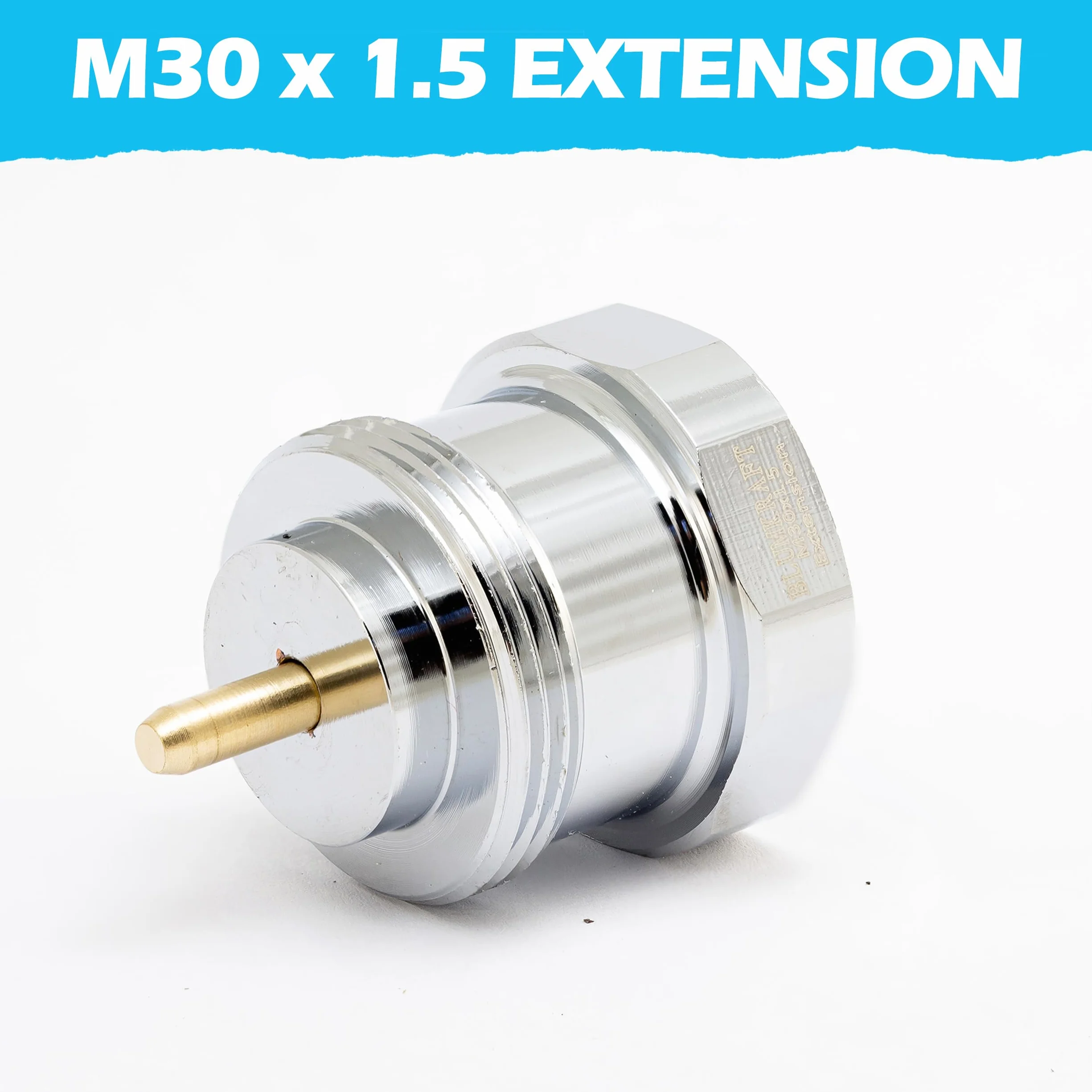 Przedłużenie 20 mm do zaworu termostatycznego M30 x 1,5, kompatybilny z Oventrop Unibox