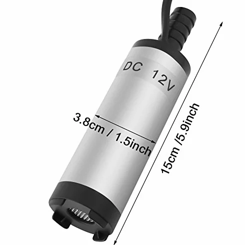 12V 3.8cm Pompa Głębinowa ze Stali Nierdzewnej Elektryczna do Oleju Napędowego - 8500r/m DC Woda Nafta