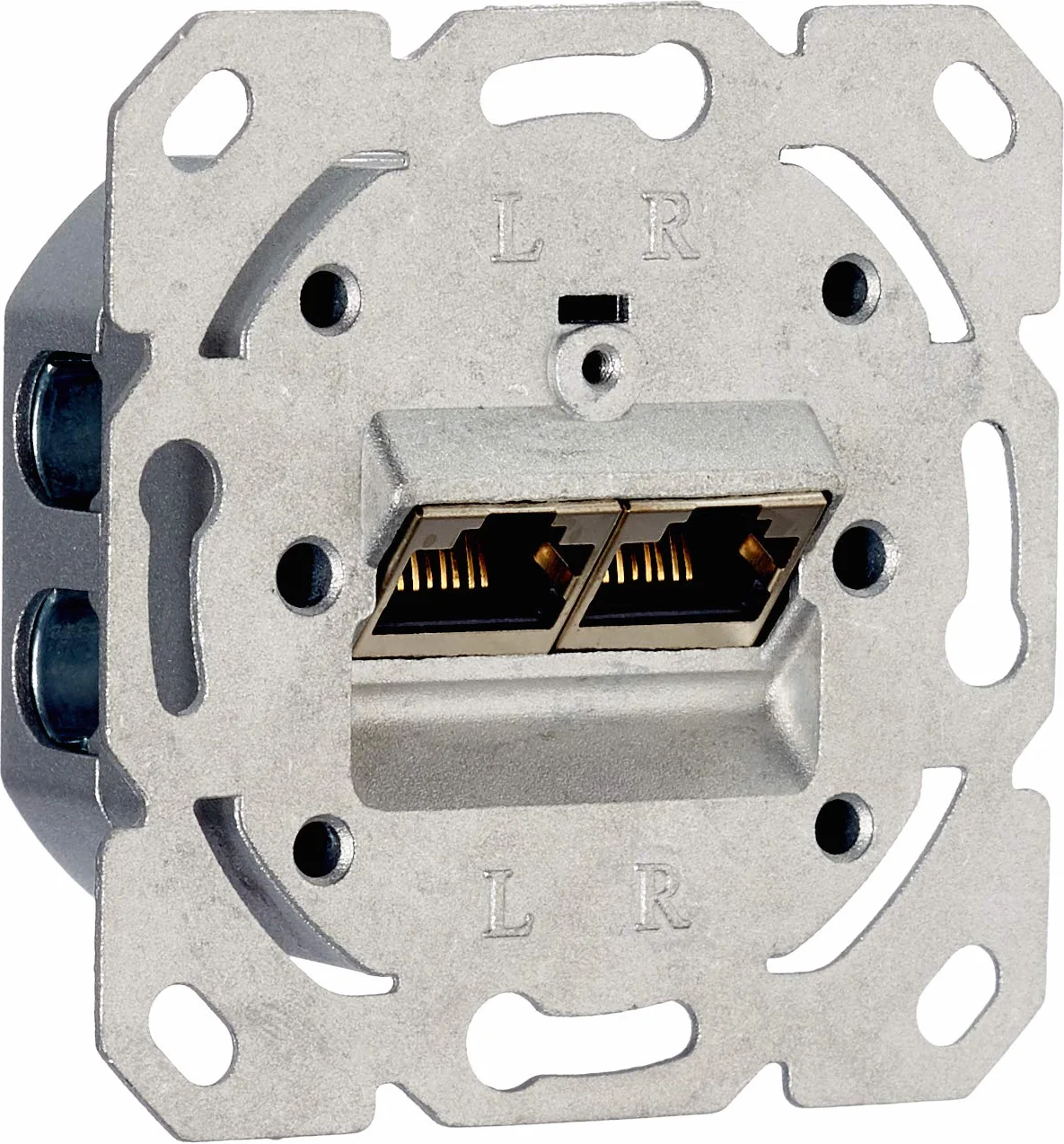 Uniwersalna puszka na dane CAT6 2x45° pasuje do GIRA, JUNG, BERKER