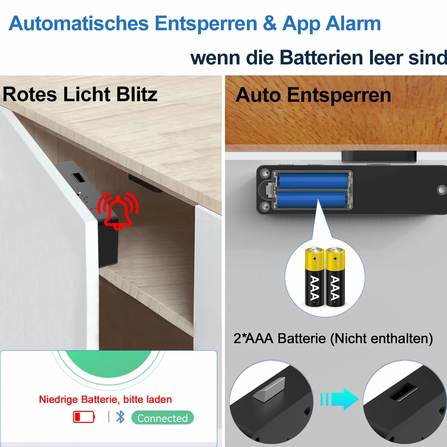 eLinkSmart zamek do szafy, NFC RFID, smukły, elektroniczny, bez kluczy, aplikacja Bluetooth, ukryty, czarny