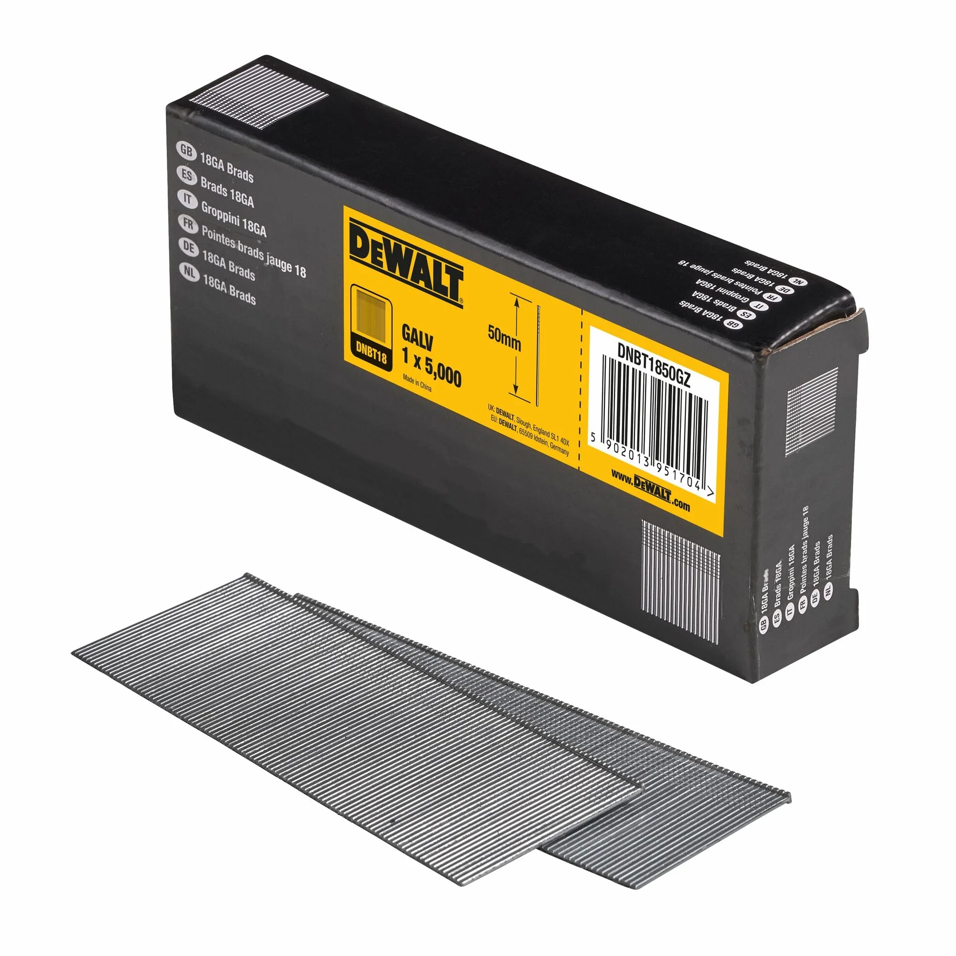 Gwoździe Sztyfty 90st 18GA 1x50mm DNBT1850GZ DeWalt (5000 szt.)