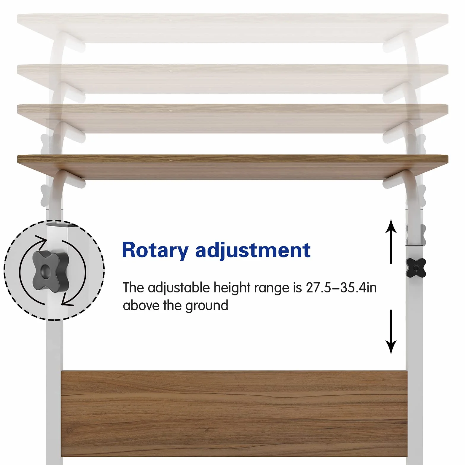 sogesfurniture Stojak na laptopa z regulacją wysokości, stolik pod komputer z kółkami, mobilny stolik pomocniczy, stół do pielęgnacji łóżka i sofy, 80 x 40 x 71-90 cm, dąb 05#1-80OK biustonosz