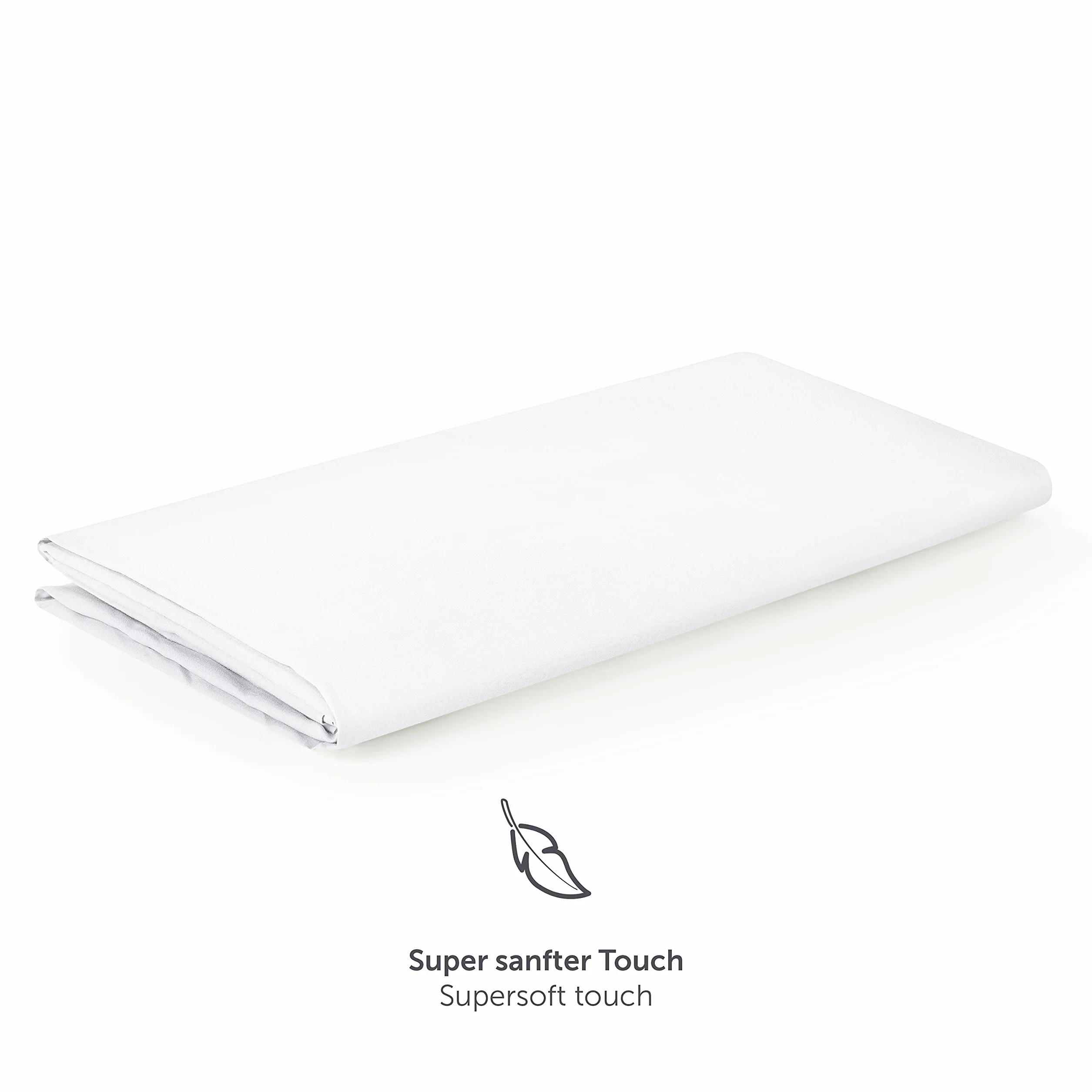 Blumtal® Basic Prześcieradło 280x275 cm – Na materac 180x200 cm – Prześcieradło bez gumki – Certyfikat OEKO-TEX – Mikrofibra szczotkowana – Białe