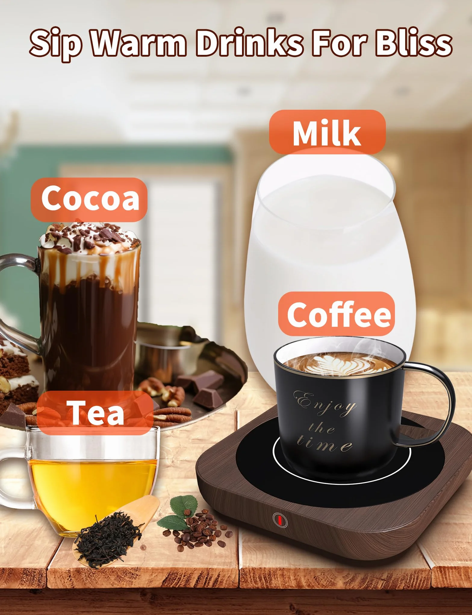 Podgrzewacz do Kawy z 3 Regulowanymi Temperaturami, Automatyczne Wyłączanie, do 180℉/80℃