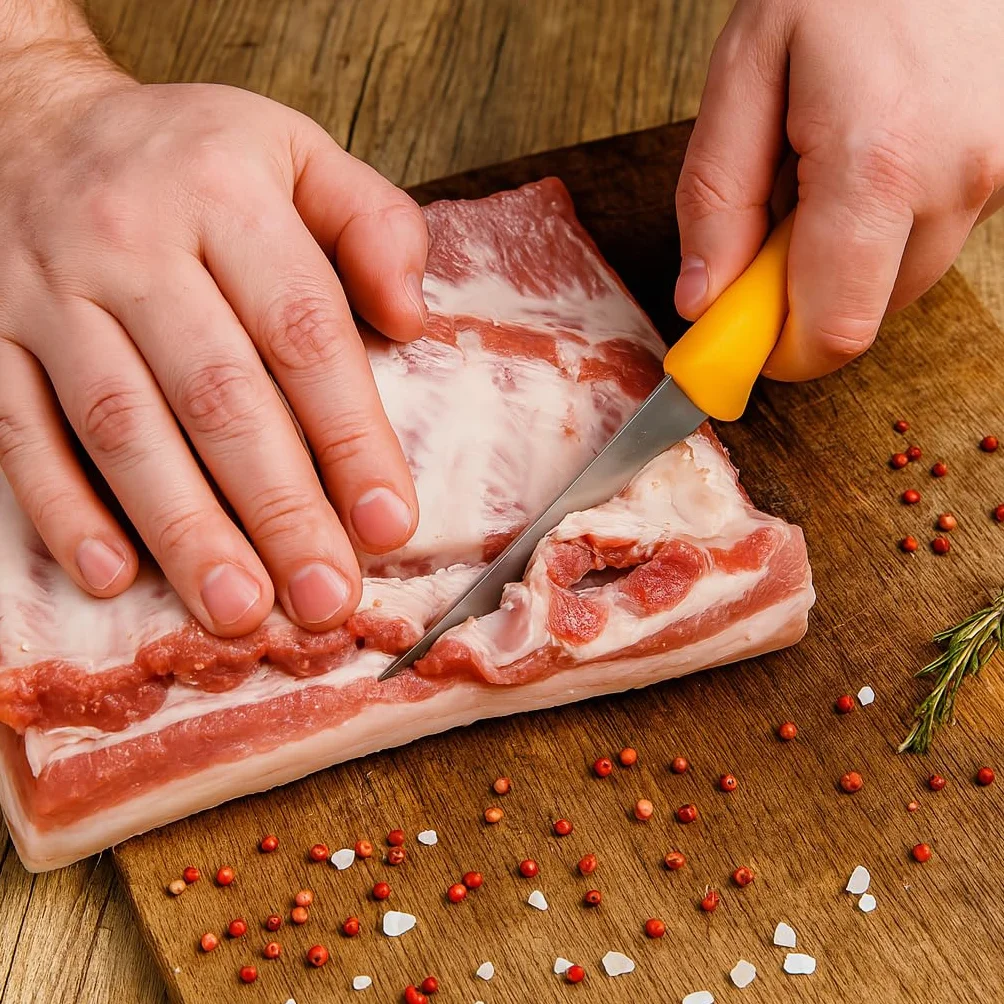 5-częściowy zestaw noży do mięsa ze stali nierdzewnej, ostre, profesjonalne noże kuchenne z ergonomicznymi uchwytami, nóż do mięsa, nóż do wykrawania i filetowania do precyzyjnego krojenia mięsa