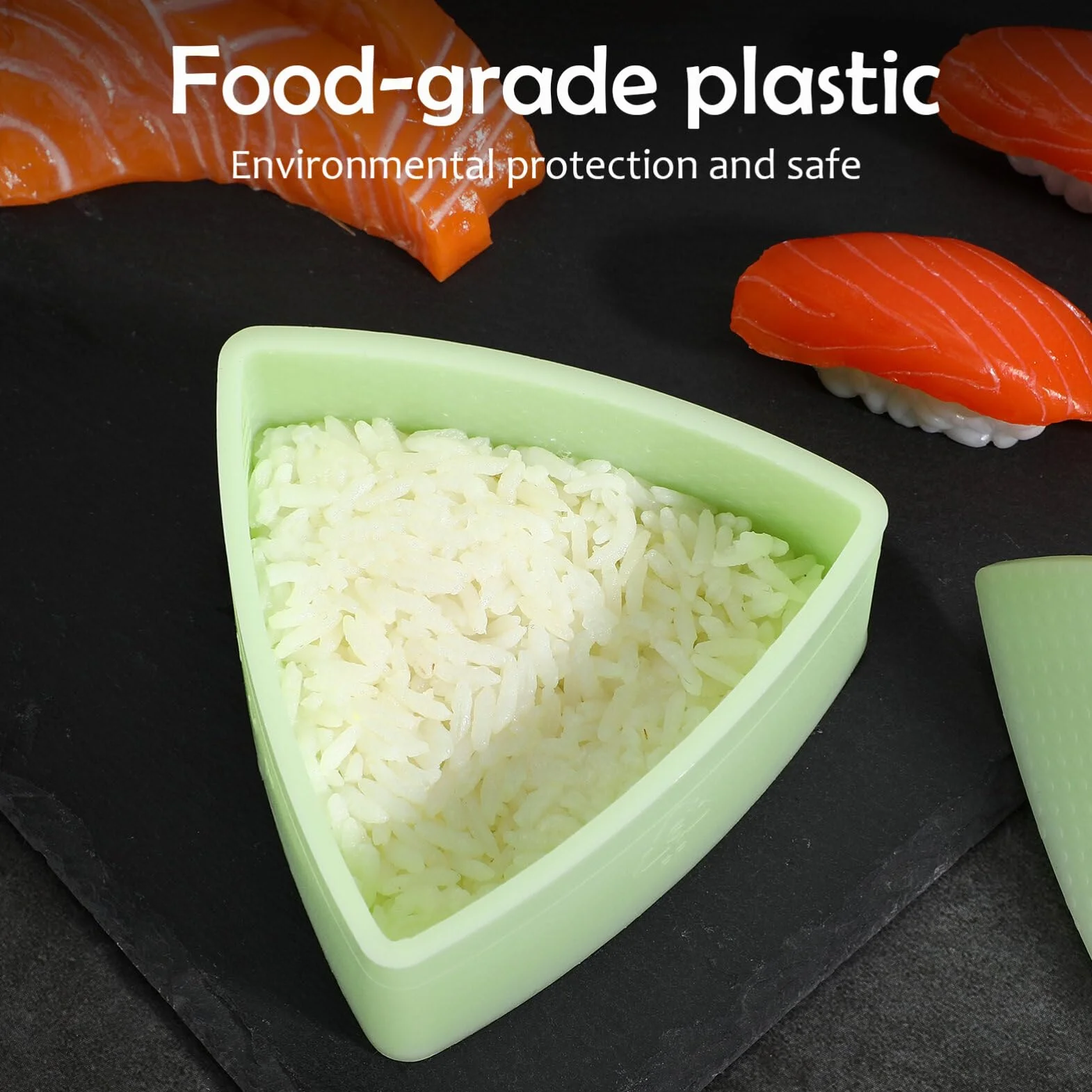 HEMOTON Foremka do sushi Onigiri trójkątna, forma do ryżu, narzędzie DIY