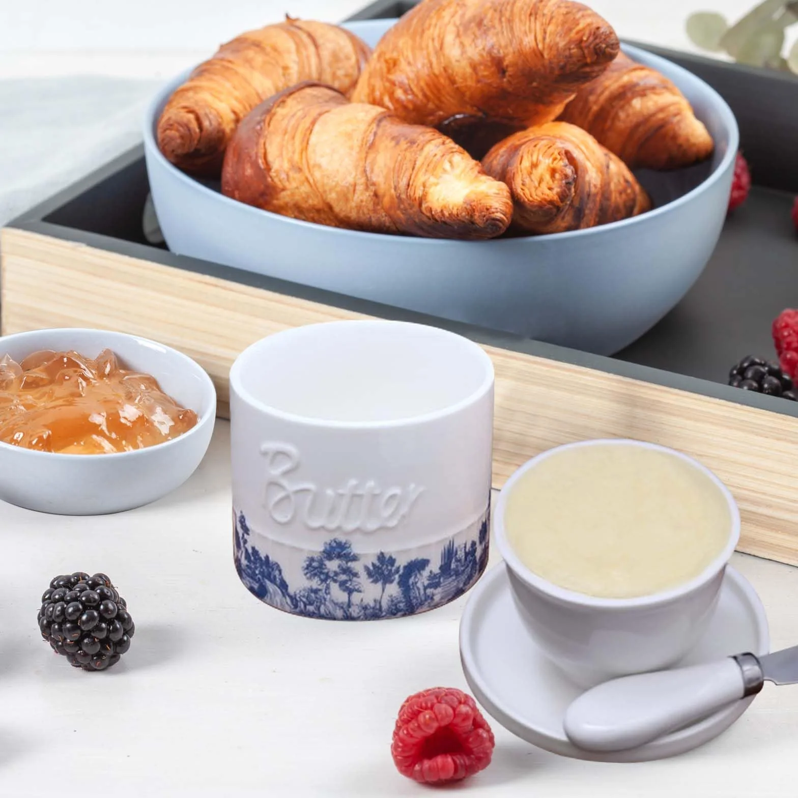 GBKDQQ Francuska ceramiczna maselniczka, okrągła ceramiczna maselniczka, dzbanek na masło, porcelana vintage z pokrywką do przechowywania świeżego, miękkiego, gotowego do spożycia masła