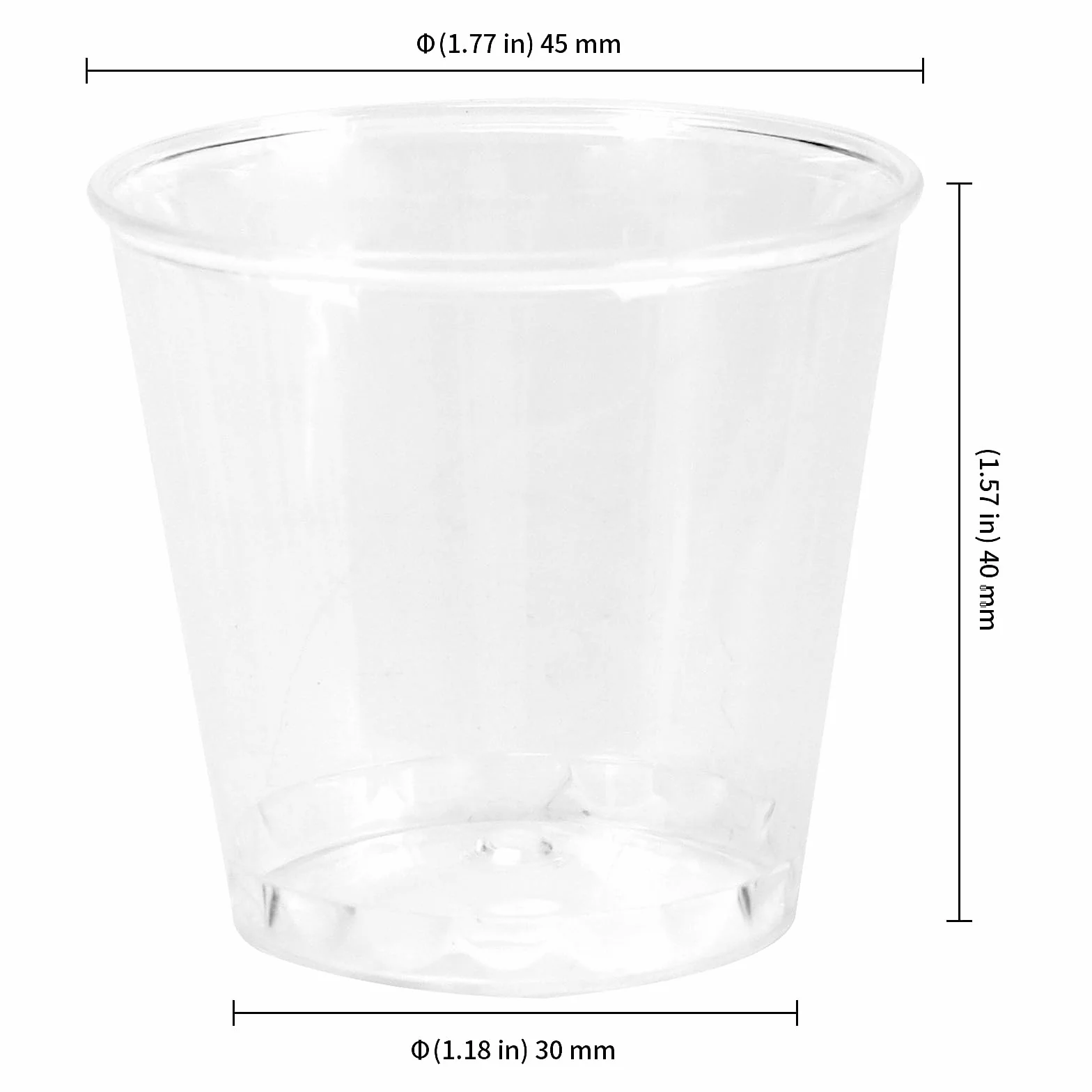 KEILEOHO 500 sztuk plastikowych kieliszków do wódki 30 ml, kubki do wódki z materiału PS, kubki plastikowe wielokrotnego użytku, na imprezy i imprezy