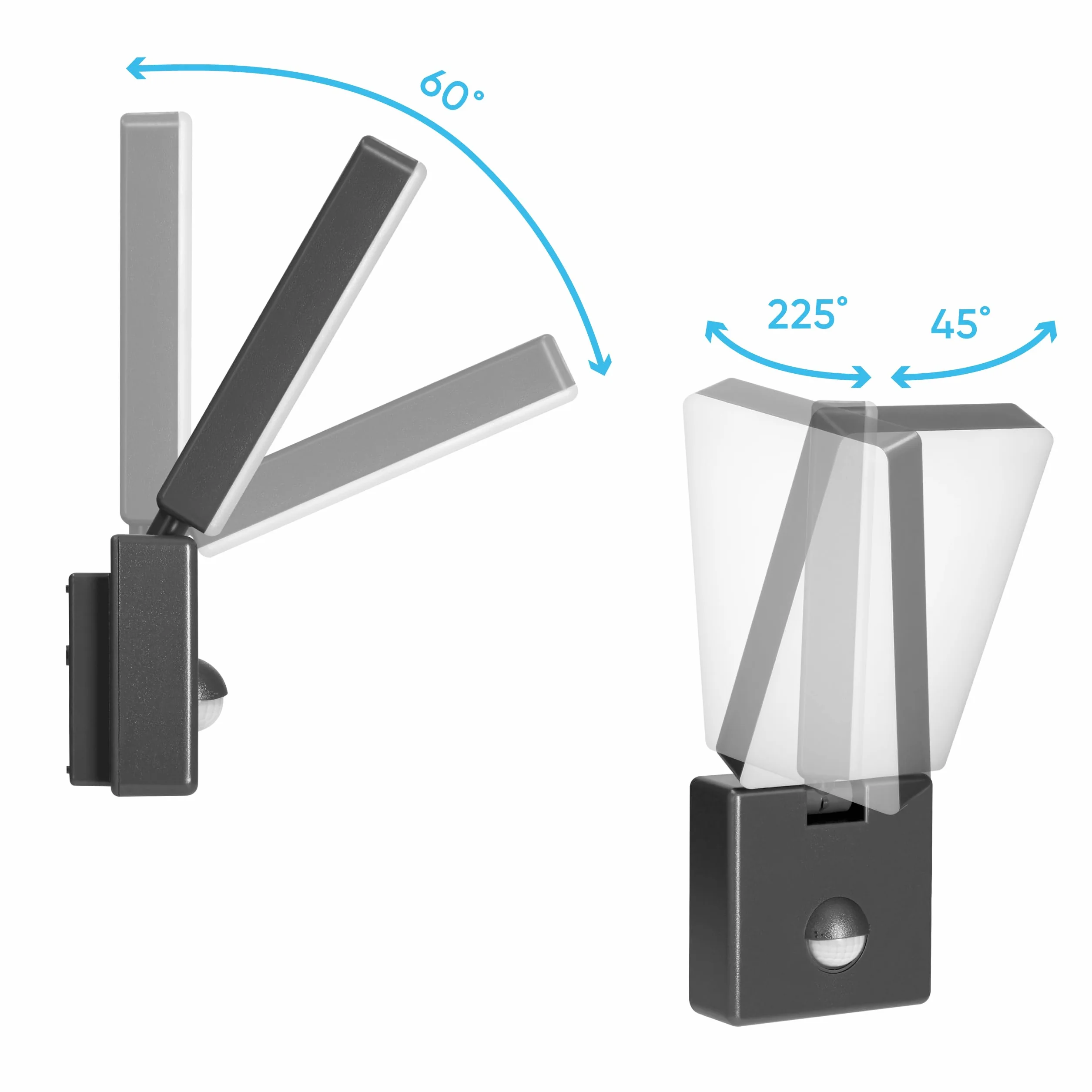 Kinkiet Zewnętrzny LED z Czujnikiem Ruchu PIR 3000K Barwa Ciepła Biel 800lm Lampa LED Zewnętrzna 10W Szeroki kąt świecenia >80° Oświetlenie Zewnętrzne na Taras Ogród Parking IP65