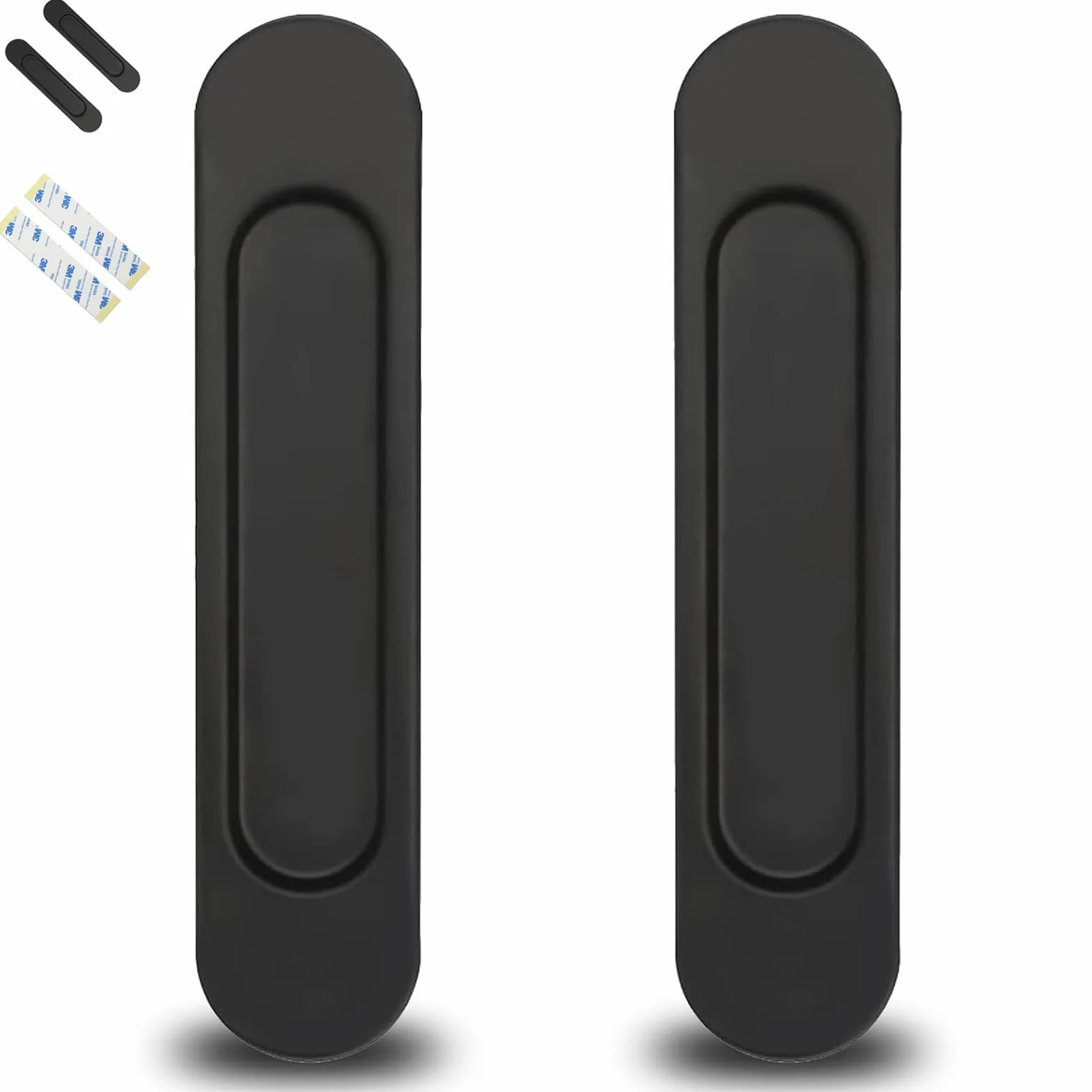 ANBOO Uchwyt do drzwi przesuwnych 14,8 cm, samoprzylepny uchwyt przesuwny z przeszkleniem, Alriedy, zestaw 2 sztuk, nadaje się do szafek, okien, drzwi przesuwnych