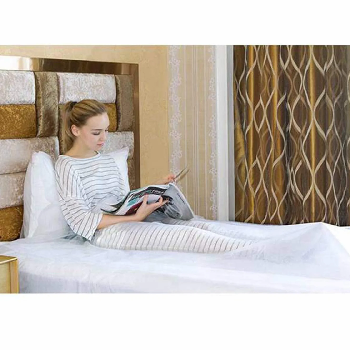20 . jednorazowe poszewki na poduszki hotel podróż oddychająca pojedyncza poszewka na poduszkę podwójne łóżko kołdra poszewka na poduszkę hotel