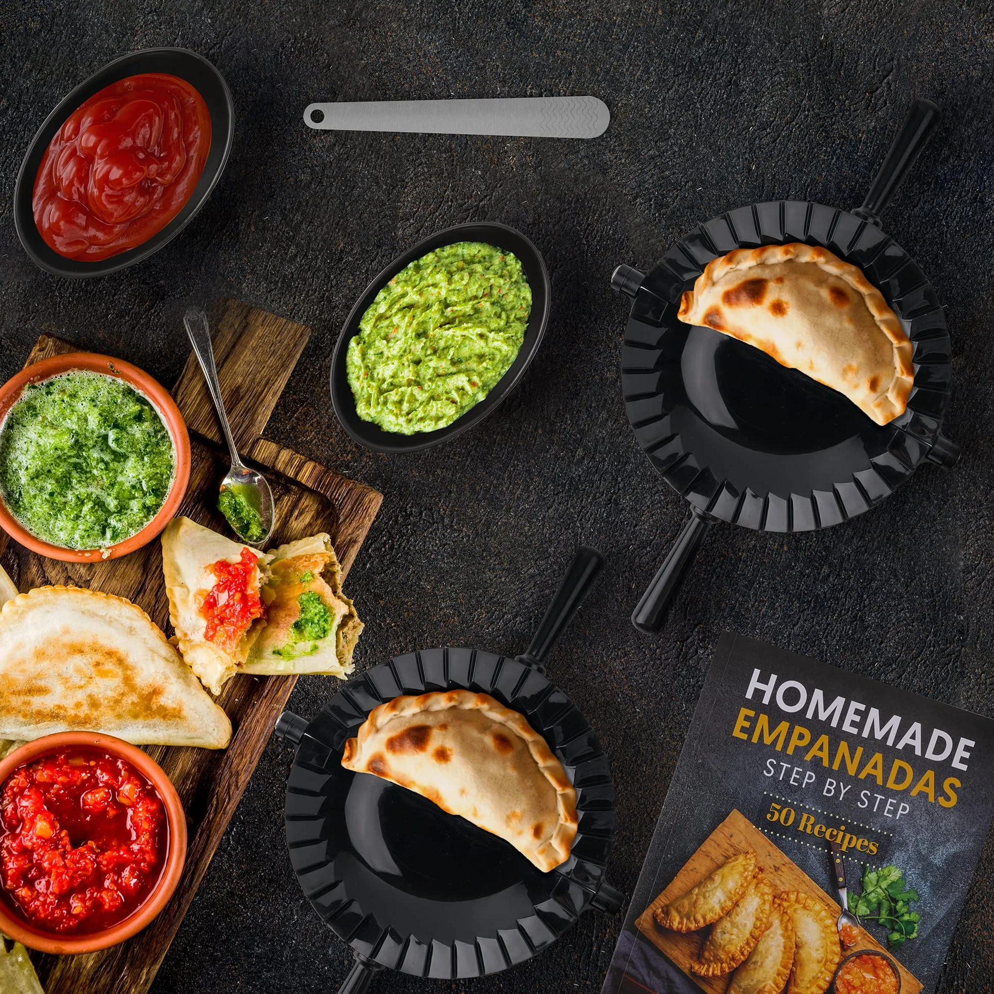 Tortillada 7-częściowy zestaw foremek do ciastek z książką kucharską