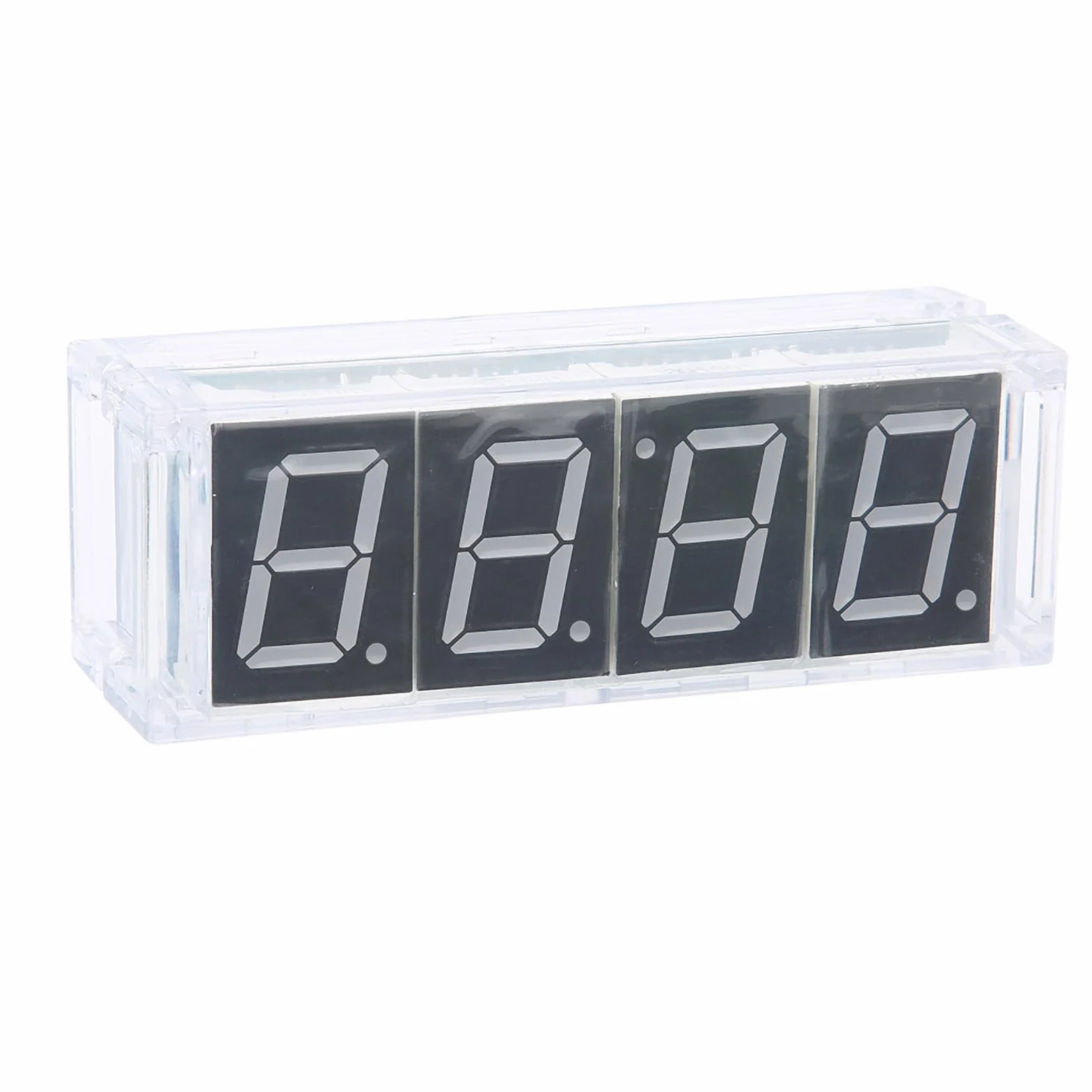 Elektroniczny Zegar Do Samodzielnego MontażU, 4-Cyfrowy Cyfrowy Zegar Led Do Samodzielnego MontażU Zestaw Elektroniki, Automatyczne WyśWietlanie Czasu/Temperatury (Zielone)