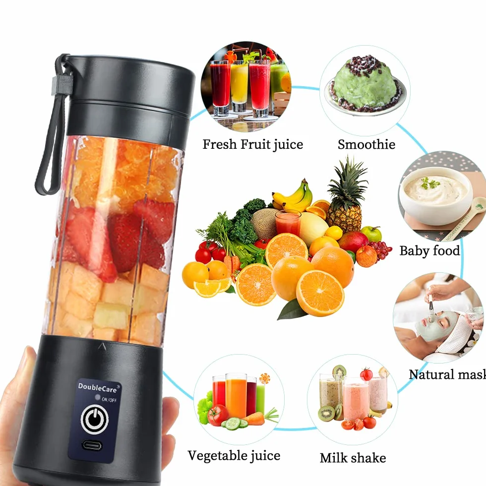Przenośny blender USB 380 ml czarny