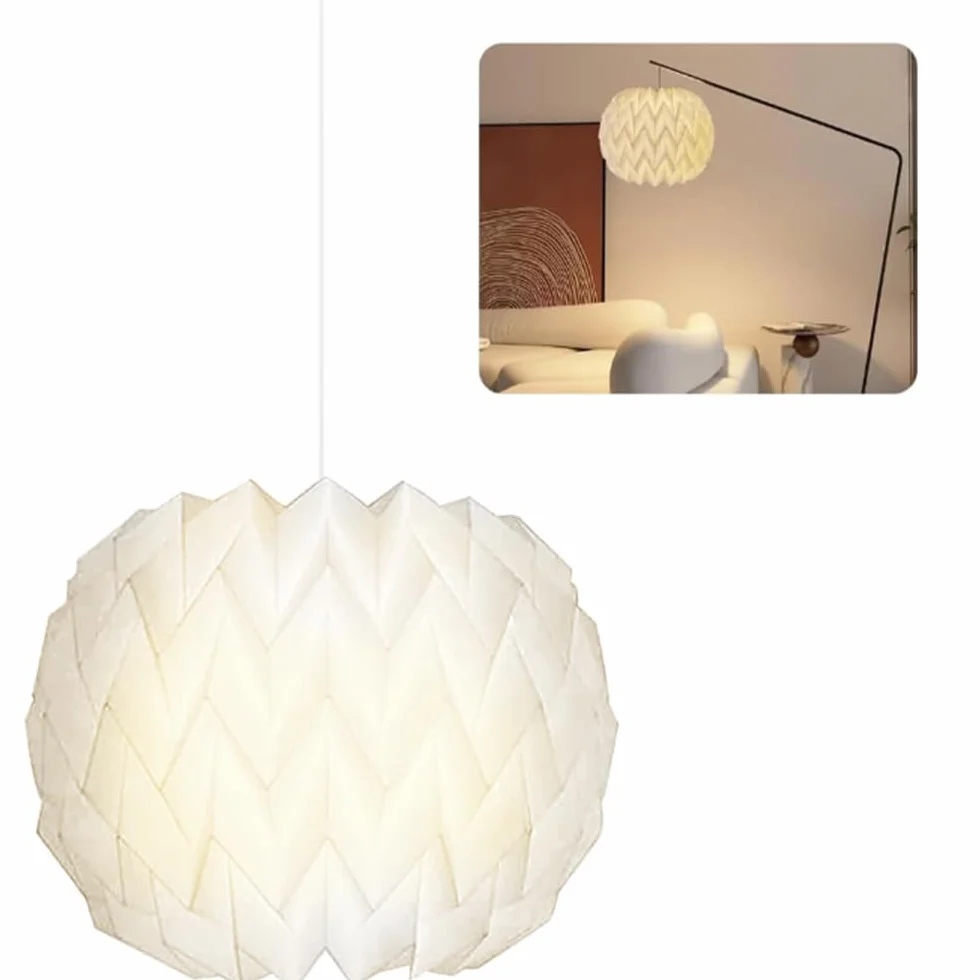 Abażur lampy w stylu nordyckim z papieru kreatywnego, papier origami, składany klosz wiszący, dekoracja artystyczna, do salonu, jadalni, sypialni
