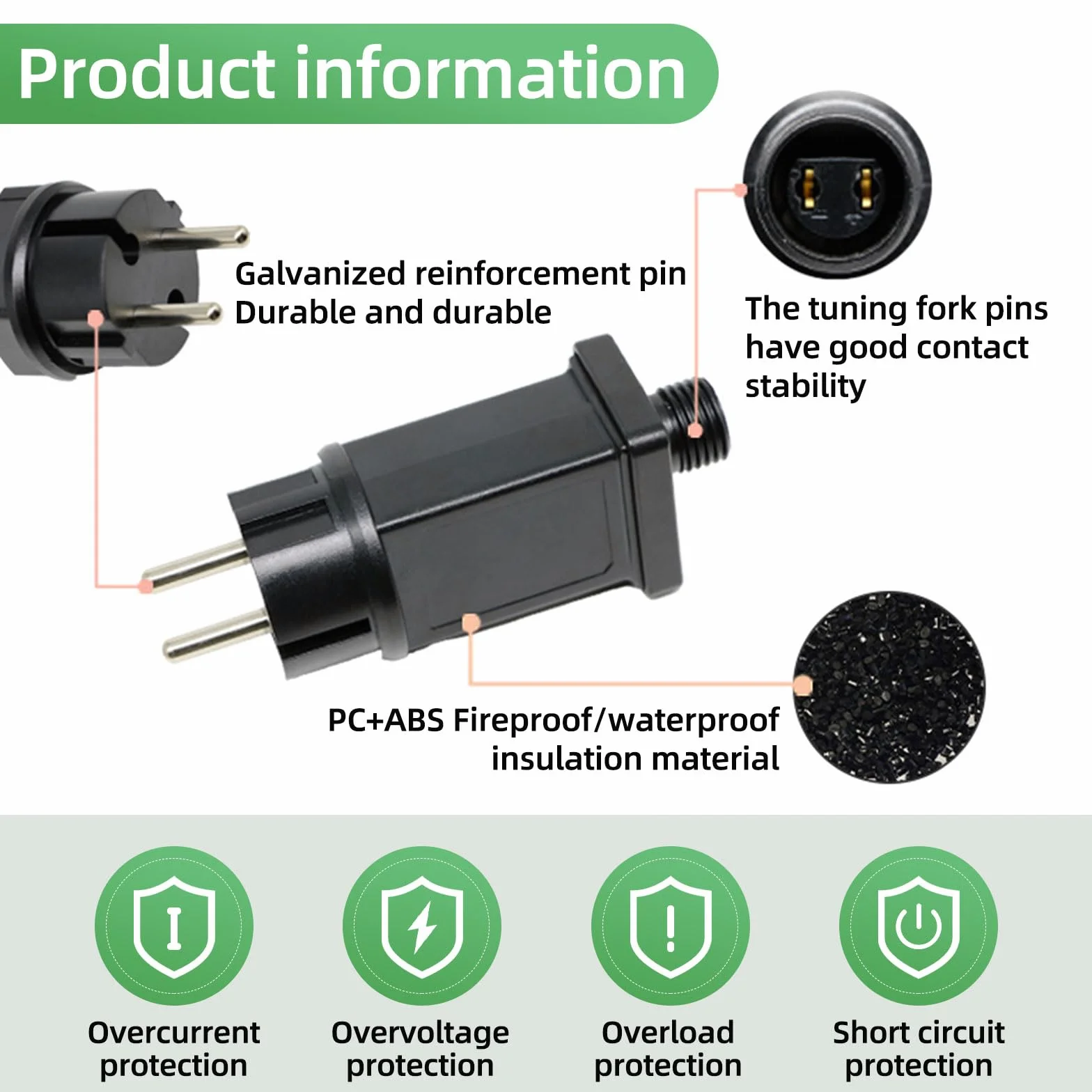 Łańcuch świetlny 4,5 V, zasilacz sieciowy, adapter IP44, transformator LED, transformator bożonarodzeniowy, 1 A, 4,5 W, do oświetlenia bożonarodzeniowego, sopli lodu, łańcucha świetlnego (2 szt.)