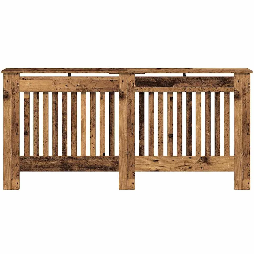 vidaXL Pokrywa Grzejnika Stare drewno 172 x 19 x 81,5 cm, Nowoczesny, prostokątny pokrowiec na grzejnik do dekoracji, osłona ciepła, bezpieczny dla dzieci, do salonu