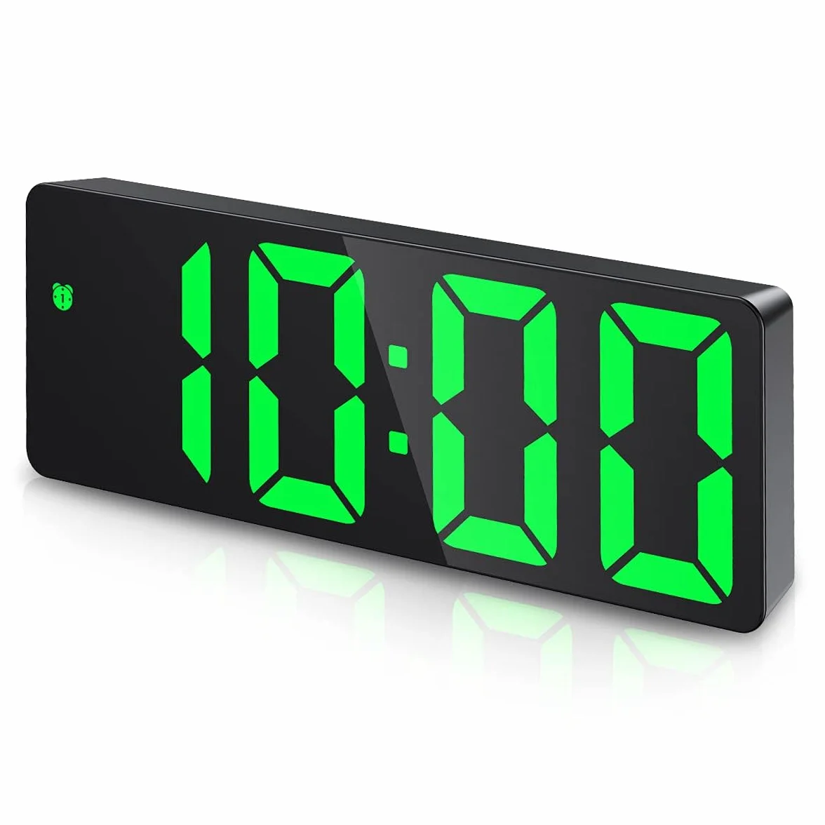 Cyfrowy budzik, zegar LED, zegar stołowy ze wskaźnikiem temperatury, budzik podróżny, regulowana jasność, wyświetlacz 12/24h, zegar cyfrowy do domu, sypialni, biura, dla dzieci, osób starszych