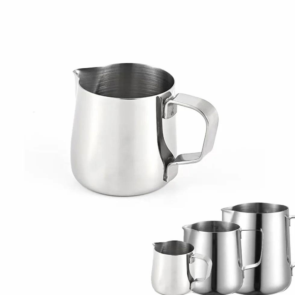 LATRAT 150ml dzbanek do spieniania mleka ze stali nierdzewnej - akcesoria baristy, dzbanek do spieniania mleka do kawy, idealny do espresso, cappuccino i latté