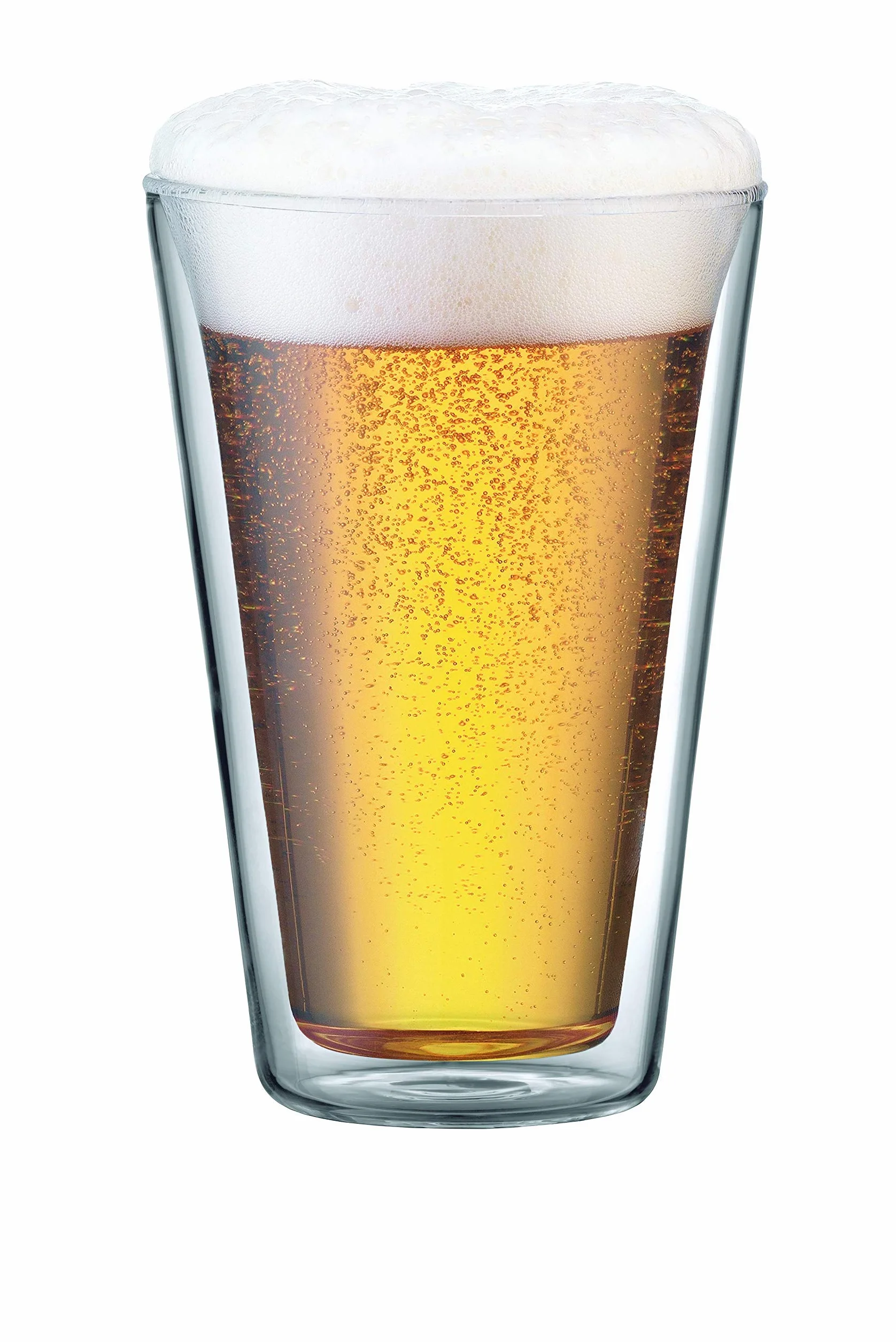 Bodum Zestaw podwójnych szklanek stołowych, szkło borokrzemowe, 0,4 l, przezroczyste, 2 sztuki
