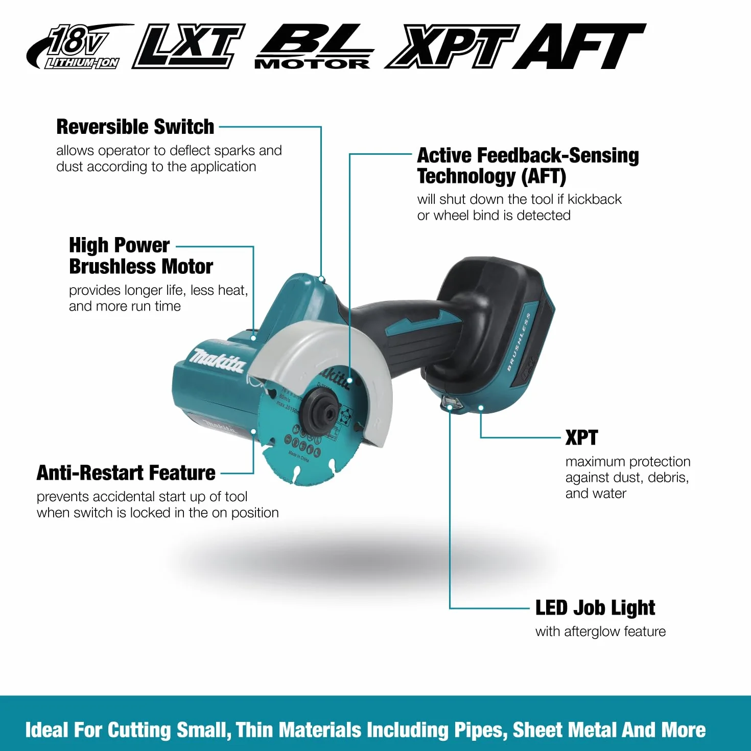 Szlifierka kompaktowa 18V LXT 76 mm (tylko produkt) - MAKITA DMC300Z