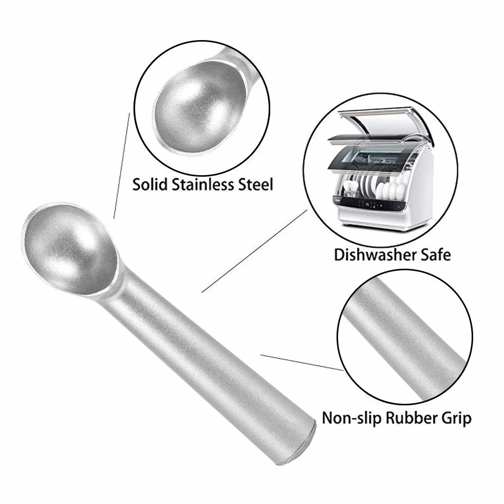 Stainless Steel Ice Cream Scoop Ergonomic Mini Metal Ice Cream Scoop Cookie Dough and Frozen Yoghurt