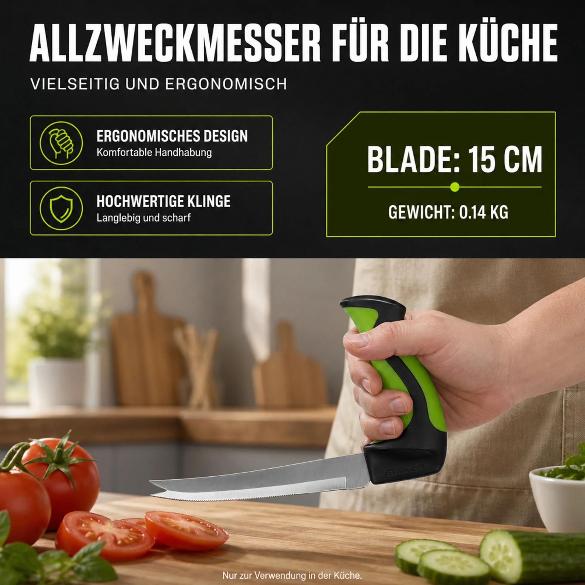 ATC Handels GmbH Nóż uniwersalny do kuchni nóż kuchenny Easi-Grip PETA