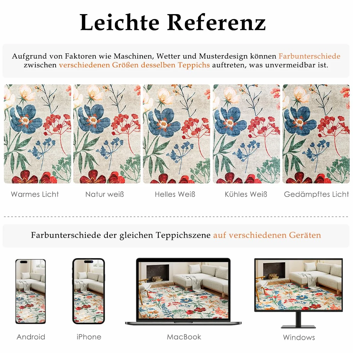 HUGEAR Dywany do salonu, beżowy, zmywalny, kwiatowy dywan, 240 x 300 cm, antypoślizgowy, boho, naturalny, nowoczesny, kwiatowy, duży dywan, jadalnia, sypialnia, kuchnia, korytarz, salon, biuro, niskie