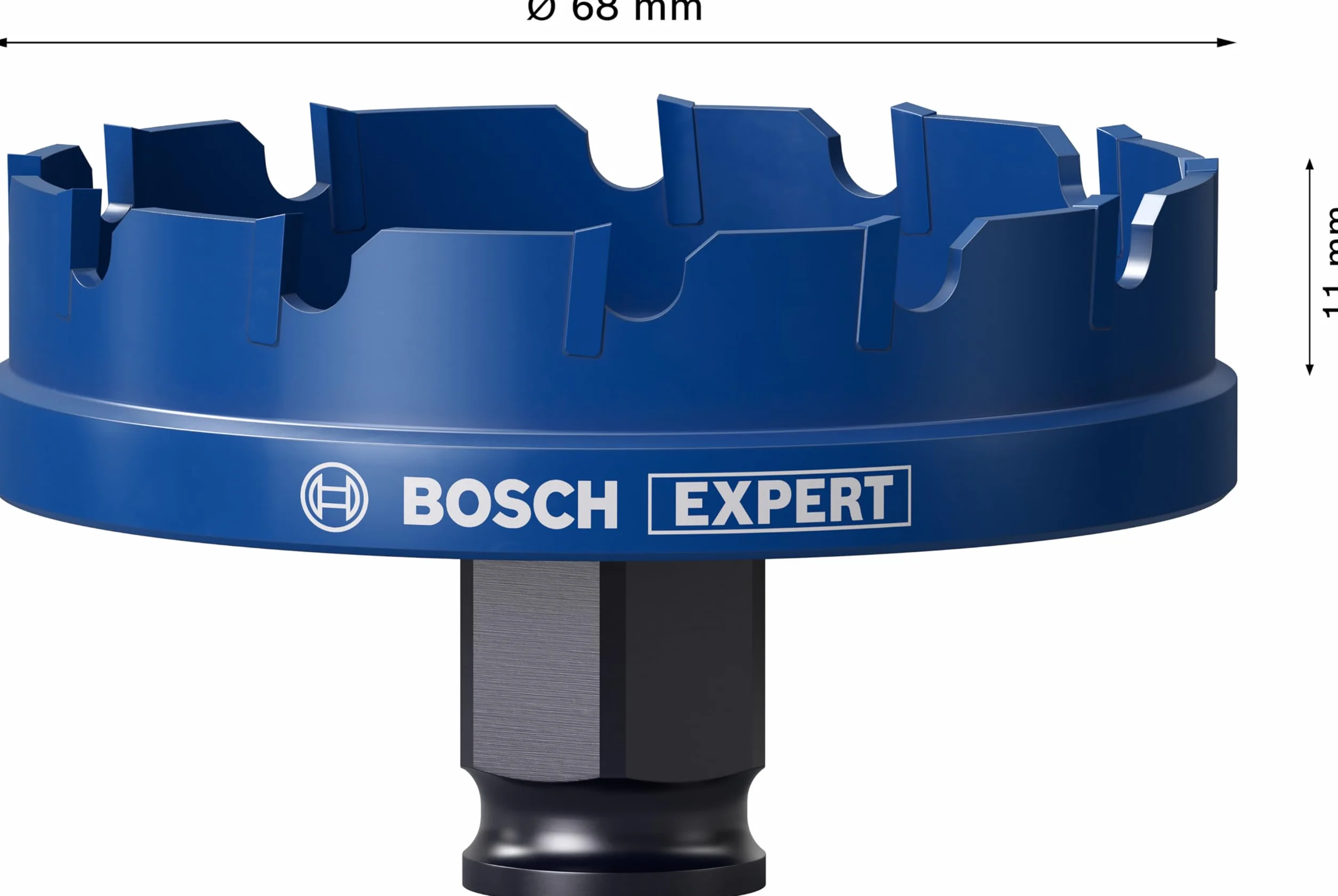 Bosch 1x Piły otwornice EXPERT Sheet Metal (do Blachy stalowe ze stali nierdzewnej, Blachy stalowe, Ø 68 mm, Professional Akcesoria Wiertarki/Wkrętarki)