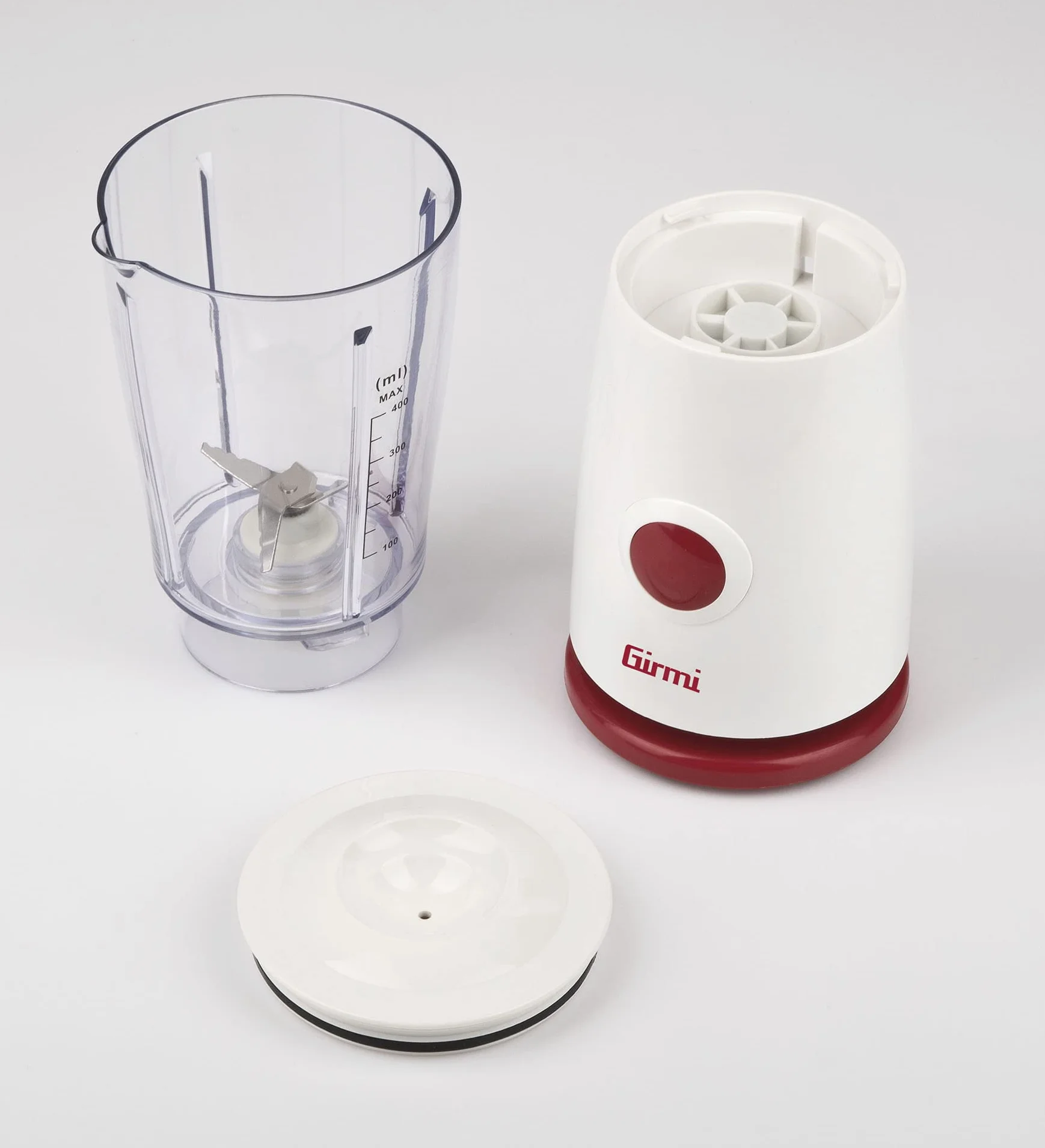 Girmi FR03 elektryczny mikser stojący, 170 W, 4 ostrza ze stali nierdzewnej, 500 ml, biały