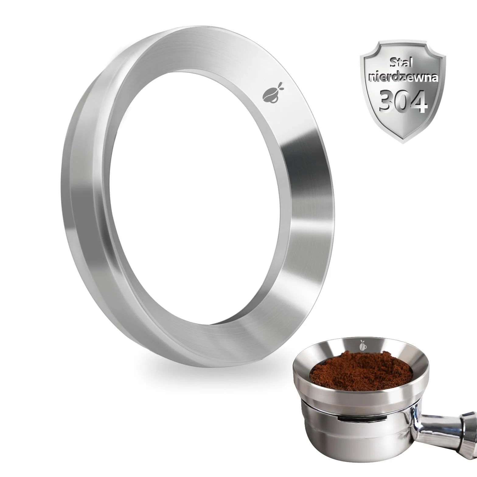 Lejek dozujący 54 mm, lejek dozujący do espresso ze stali nierdzewnej 304, lejek do portafiltra z magnesem, pierścień dozujący do kawy 54 mm, narzędzia baristyczne kompatybilne z portafiltrem