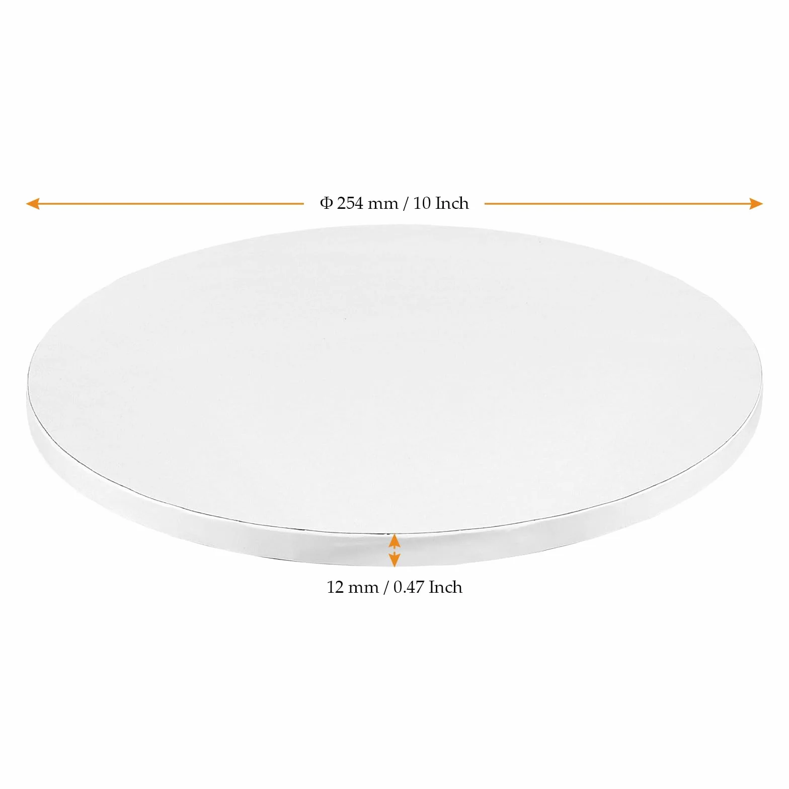 10 sztuk okrągłych podkładek pod tort, 25 cm, okrągłe, białe, 12 mm grubości, okrągłe, do transportu ciast i tortów, 10 sztuk