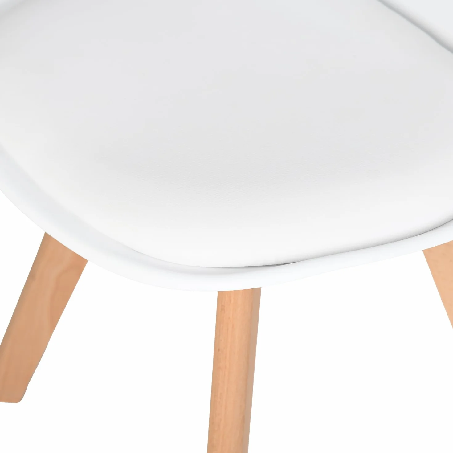 FurnitureR Krzesło dziecięce z szerokim, miękkim siedziskiem, nogi z litego drewna bukowego, stabilne krzesło dziecięce z oparciem, odpowiednie dla dzieci w wieku 1-6 lat, polipropylen (PP) + PU,