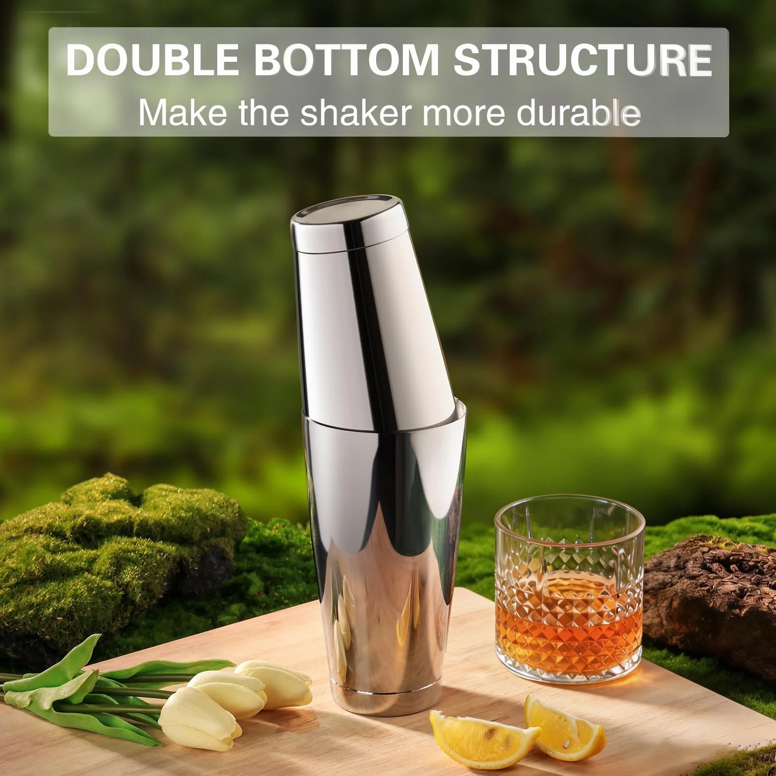 WOTOR Boston shaker ze stali nierdzewnej 530 ml 830 ml z wagą do barów