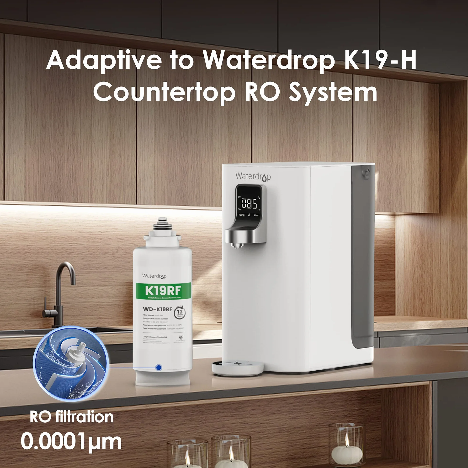 Waterdrop WD-K19RF Zamienny filtr RO do dozowników gorącej wody na blacie WD-K19-H