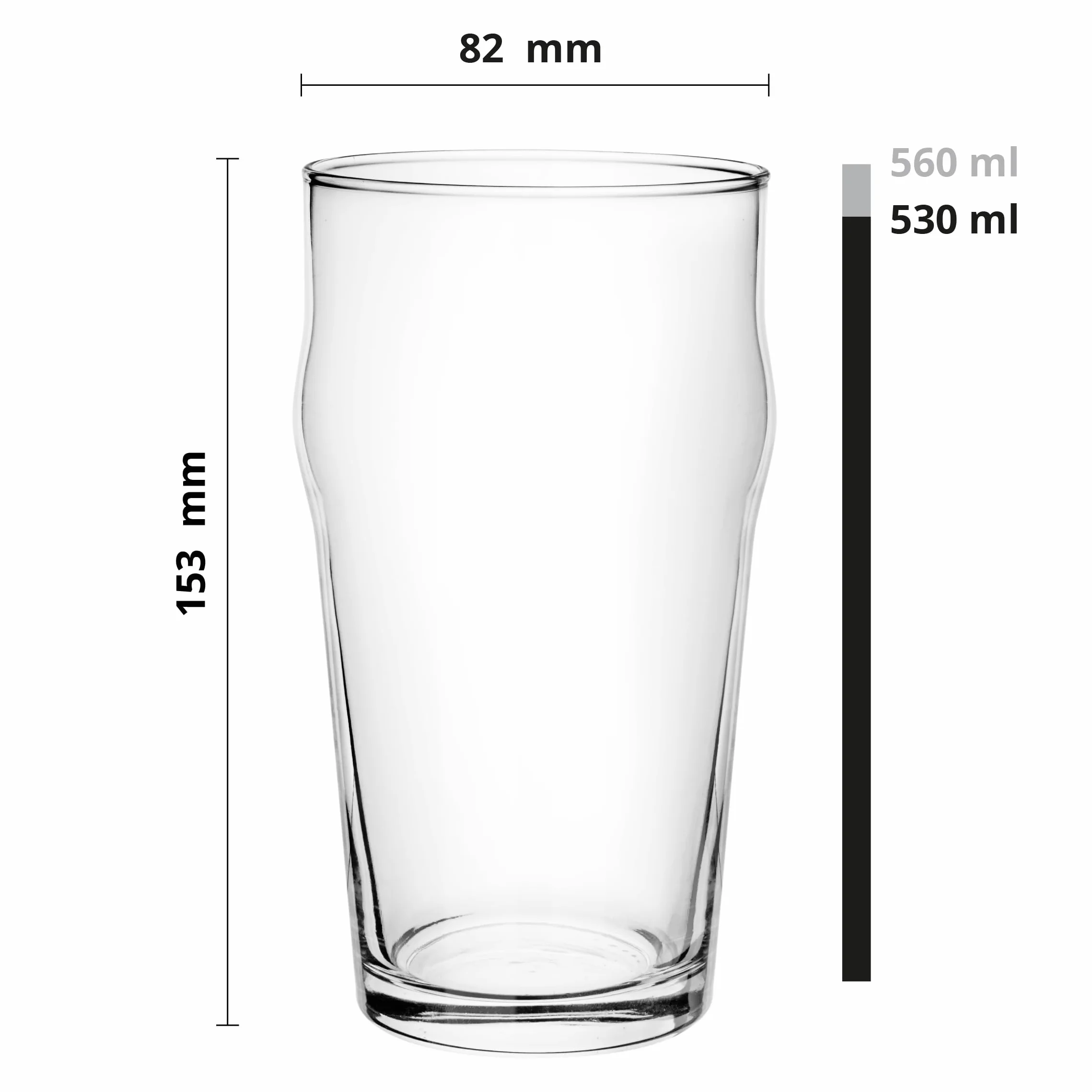 Glasmark Krosno Zestaw Szklanek Do Piwa 0,53 Litra Kufle Do Piwa Kieliszki Do Piwa Komplet Kufli Do Piwa Szklanka Pinta 6 x 530 ML