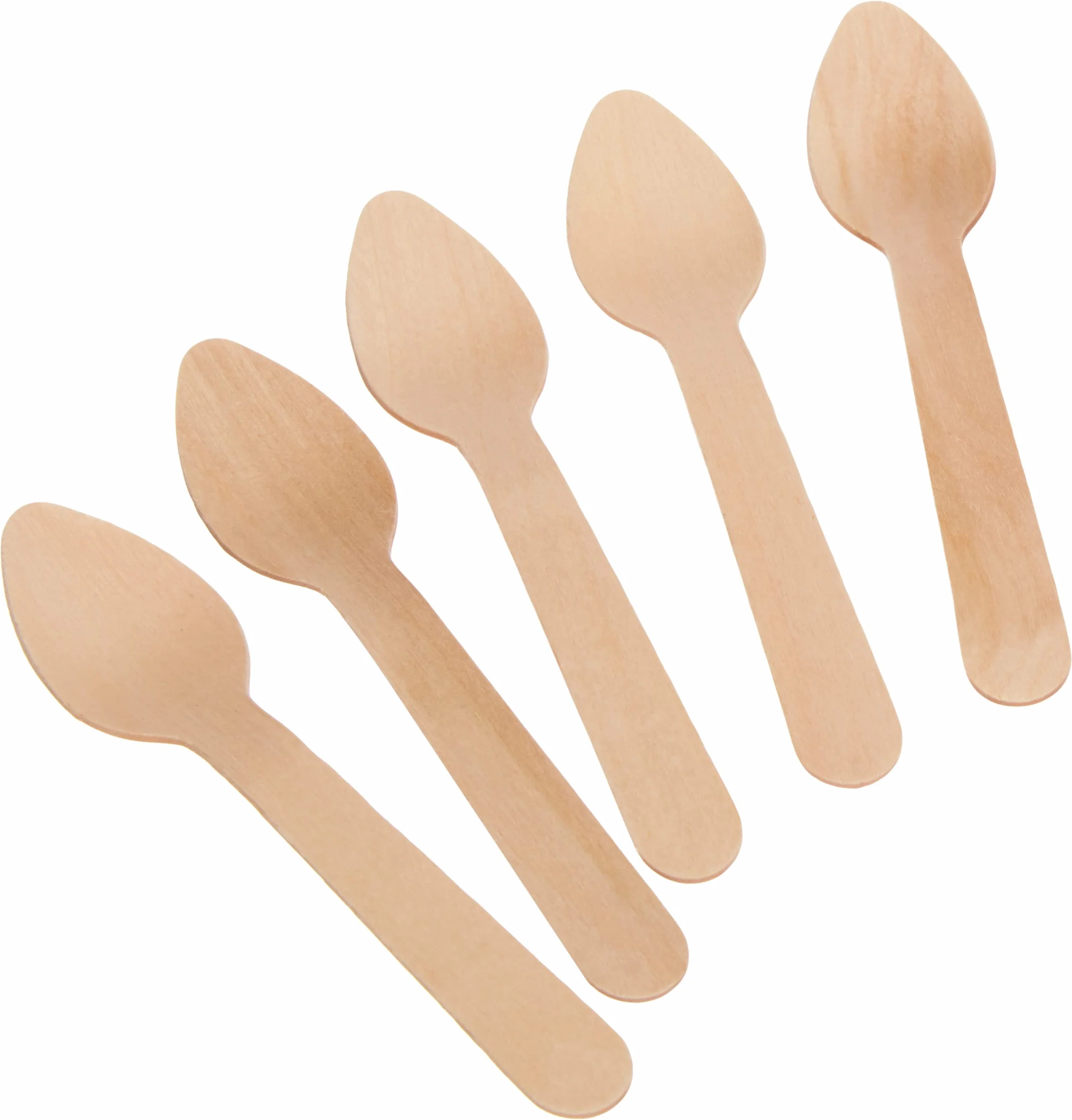 100 sztuk łyżeczek do kawy 11 cm naturalne drewno