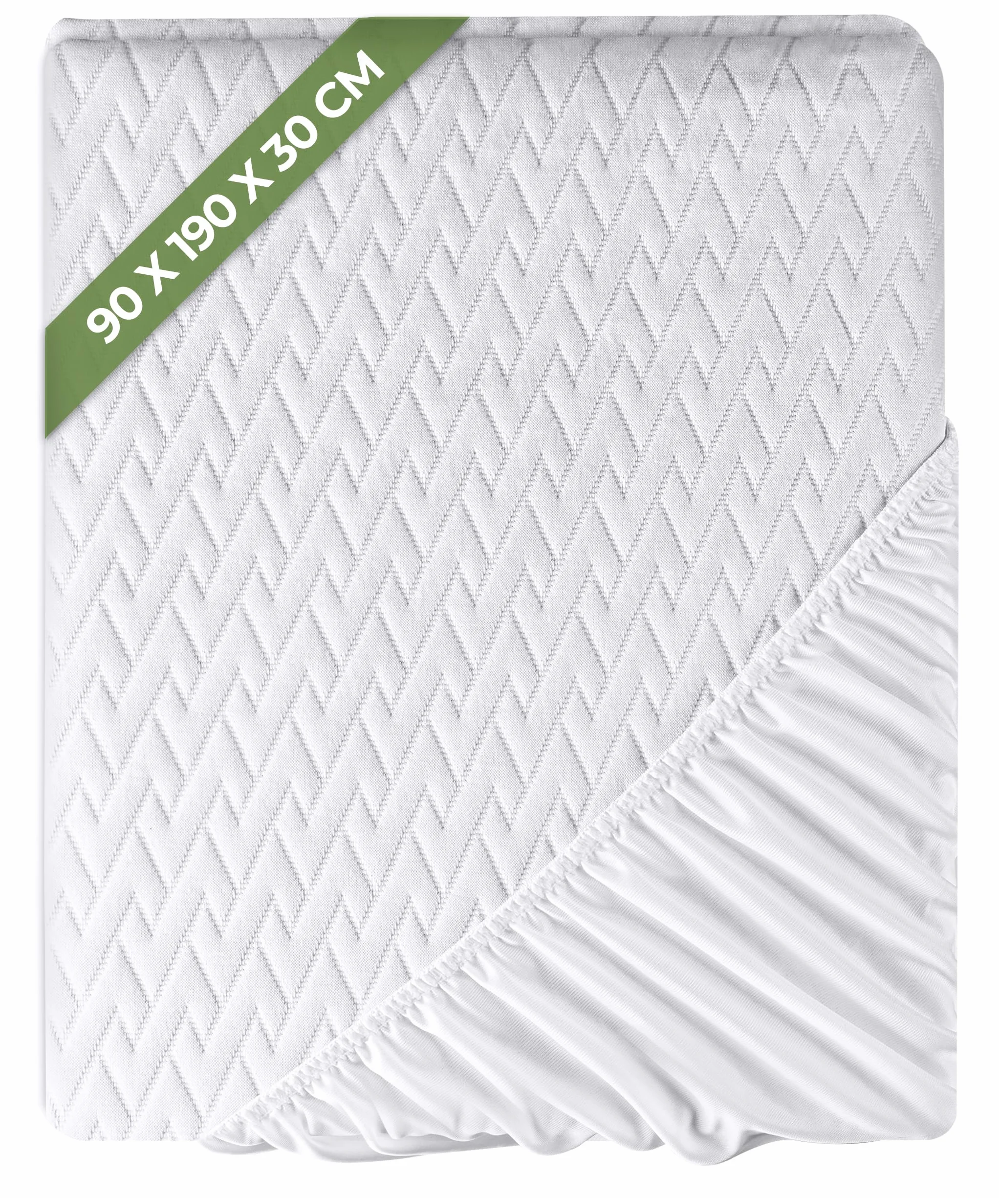 Utopia Bedding Wodoodporny Ochraniacz na Materac 90 x 190 cm 3D Air Soft Premium Oddychający Elastyczne Rogi