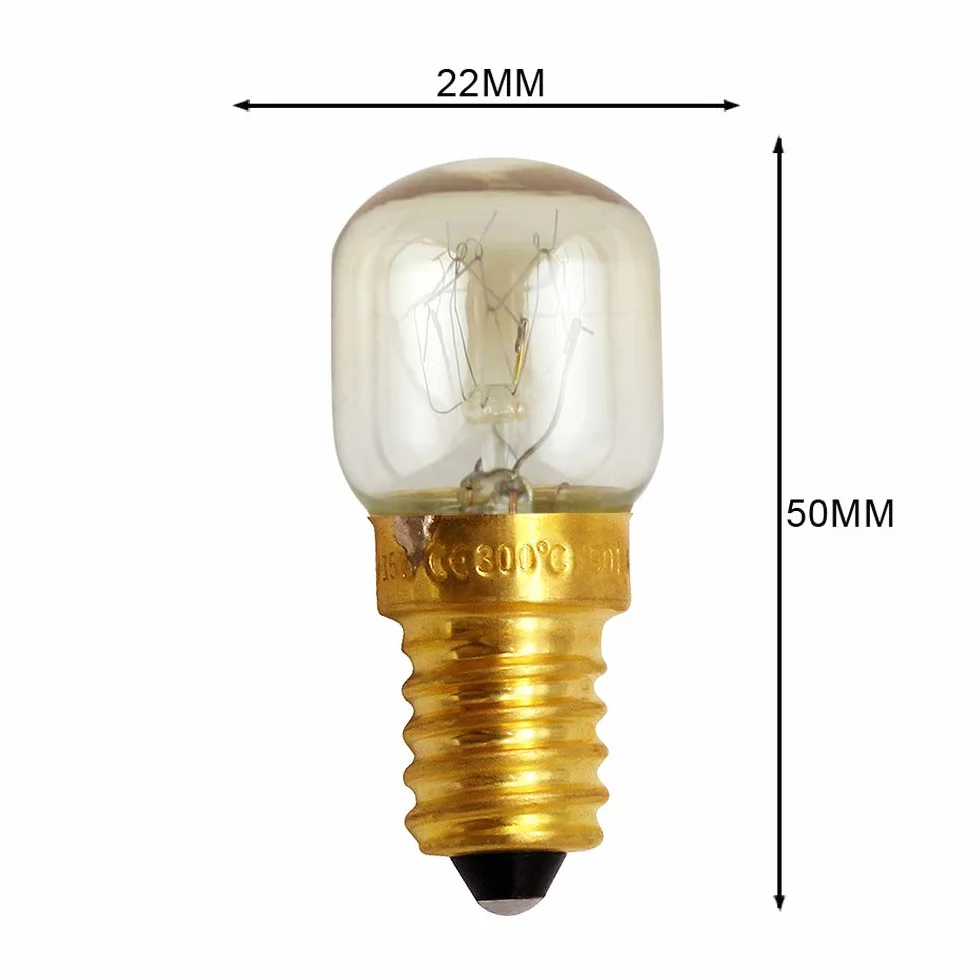 SES E14 zakrętka lampy karłowate 15 W 300 stopni mikrofalówka/piekarnik znamionowe żarówki lampa solna żarówka (10)