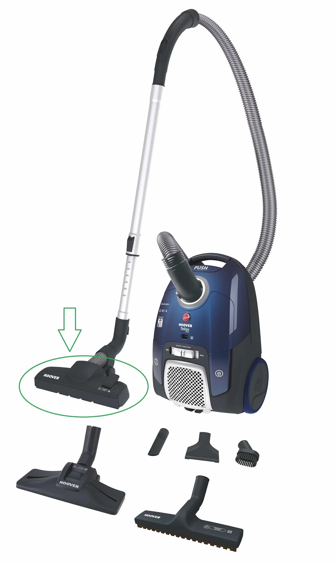 Hoover G236EE Szczotka do Dywanów i Podłóg, Plastik, Czarny