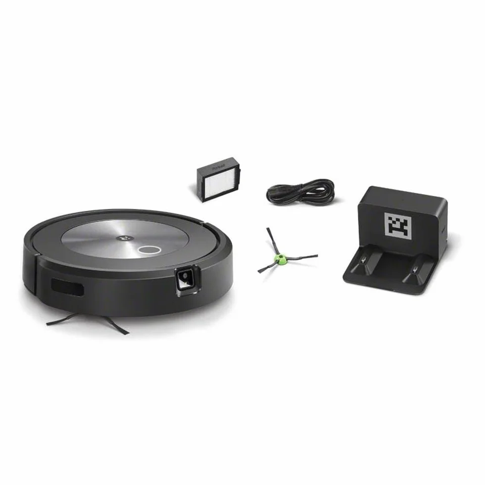 iRobot® Roomba® j7 robot odkurzający z obsługą Wi-Fi, z mapowaniem i dwiema gumowymi szczotkami do wszystkich rodzajów podłóg – rozpoznawanie i unikanie obiektów – uczy się, mapuje i dopasowuje się do