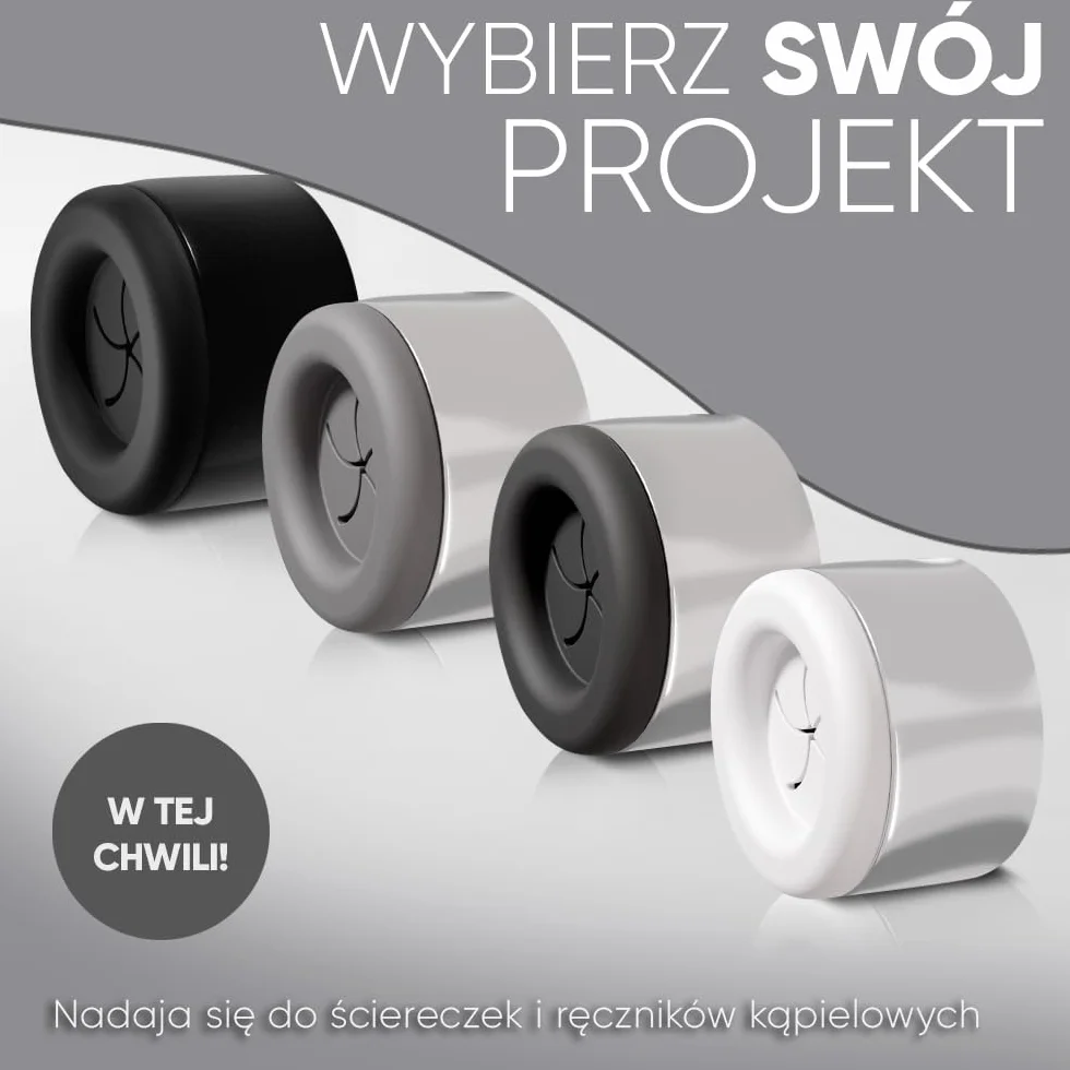 4 wieszaki na ręczniki premium, do łazienki, kuchni i gospodarstwa domowego, ze stali nierdzewnej, okrągłe - chromowane, samoprzylepne, bez wiercenia (białe)