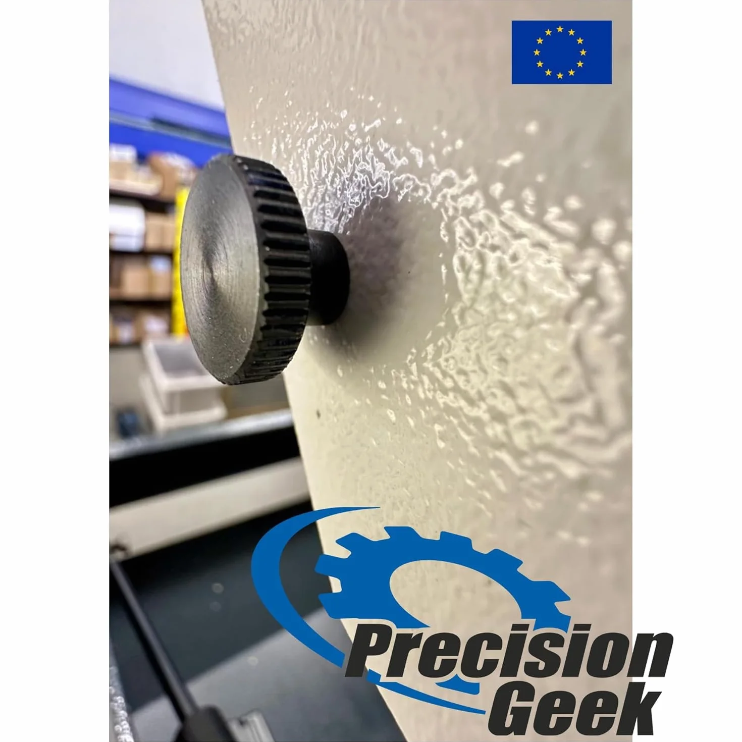 Precisiongeek Czarna stalowa śruba nasadowa śruby radełkowane DIN 464 (10, M3 x 8 mm)