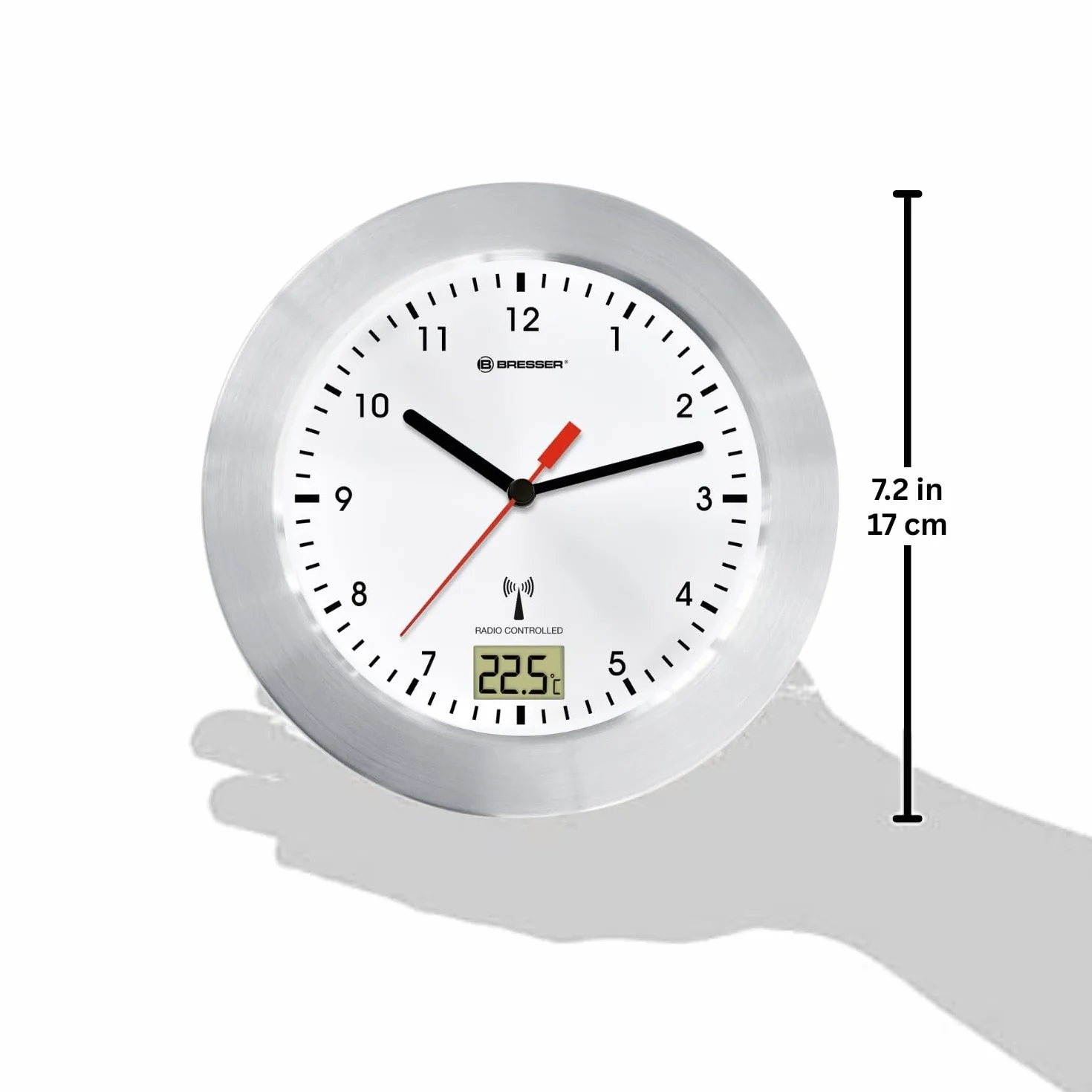 Bresser Mytime Bath Bad Zegarek, Szary/Bordowy, 17 cm