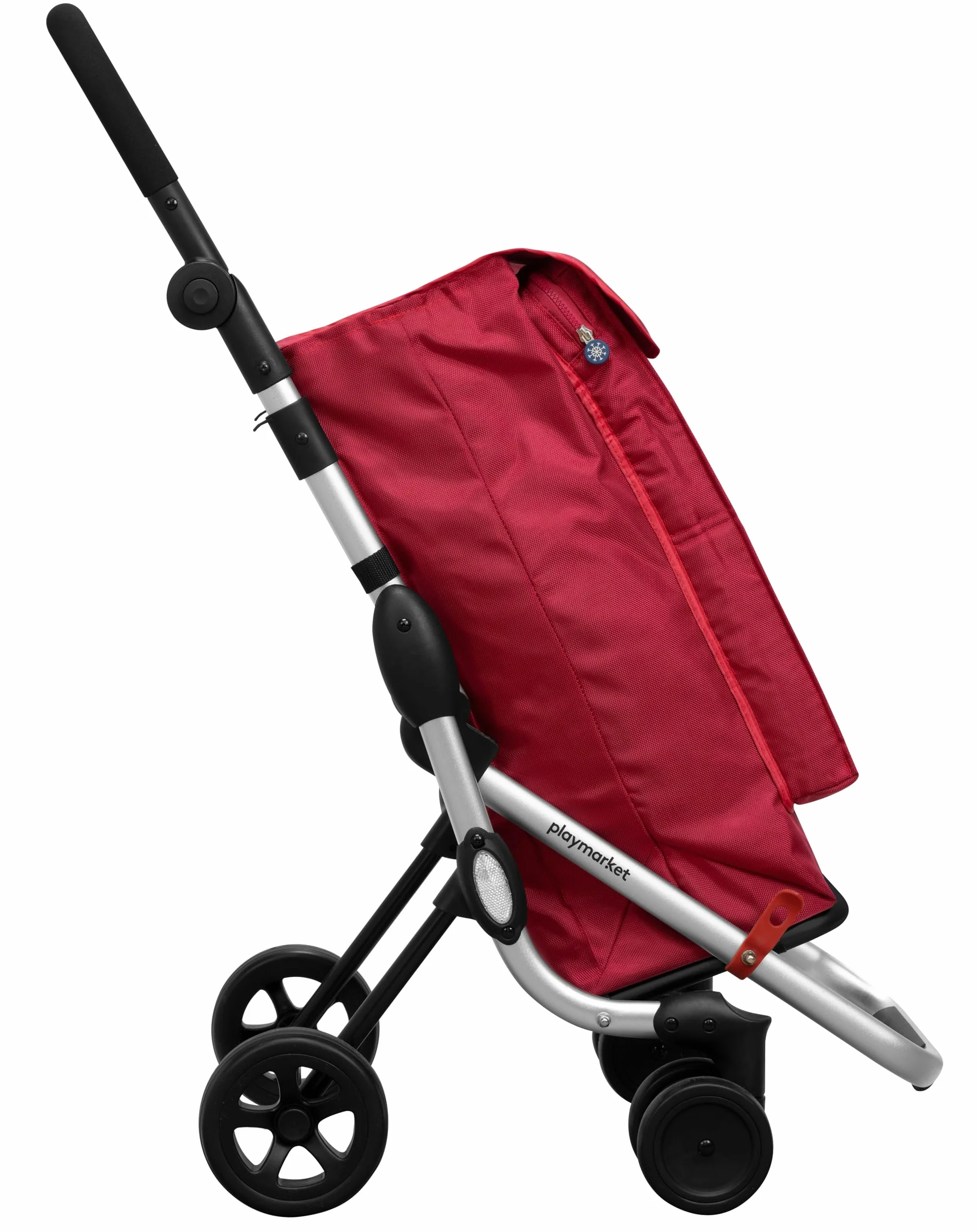 Playmarket Uniseks Go Up Basic Wózek na Zakupy, Czarny/Czerwony (Charme), 110 cm