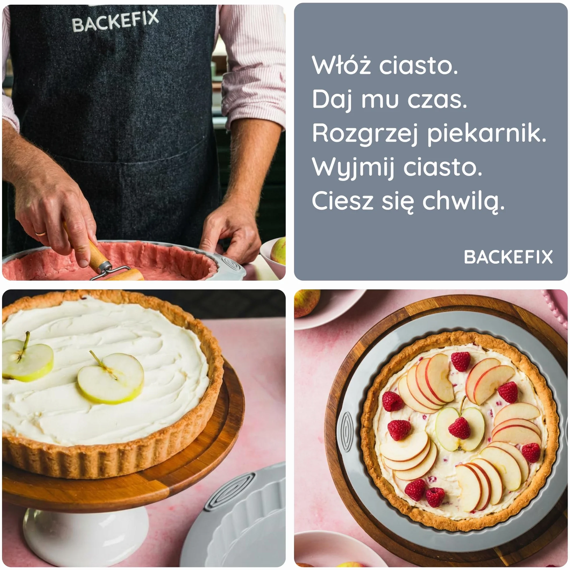 Backefix Silikonowa forma do ciasta owocowego, 28 cm, forma do tarty