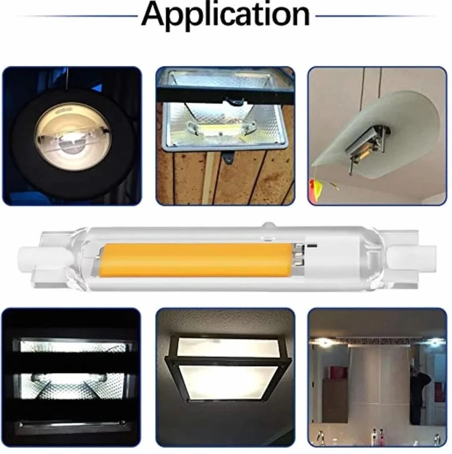 1 szt. Lampa LED R7S High Power Regulowana AC110V 220V COB BLUB 15W 20W 30W 118MM LED SZKŁO CZERWONE BOOFBILB 220V 118MM 15W NATURALNY BIAŁY